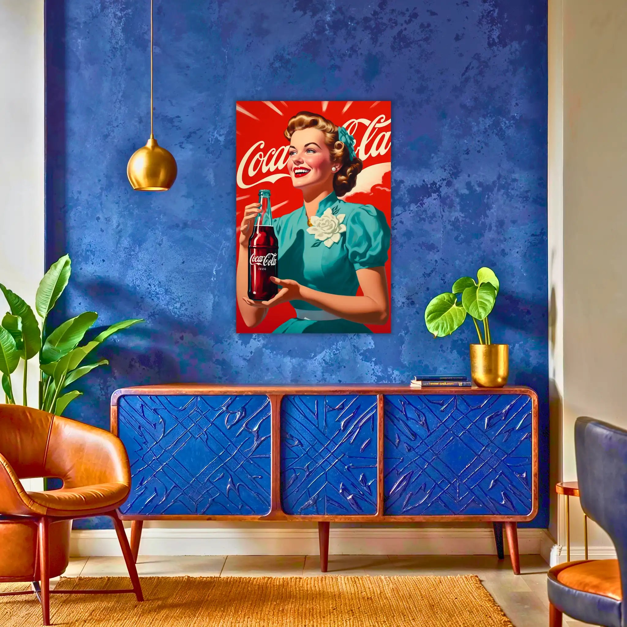 tableau-coca-cola-vintage-au-dessus-du-buffet | DreamWay