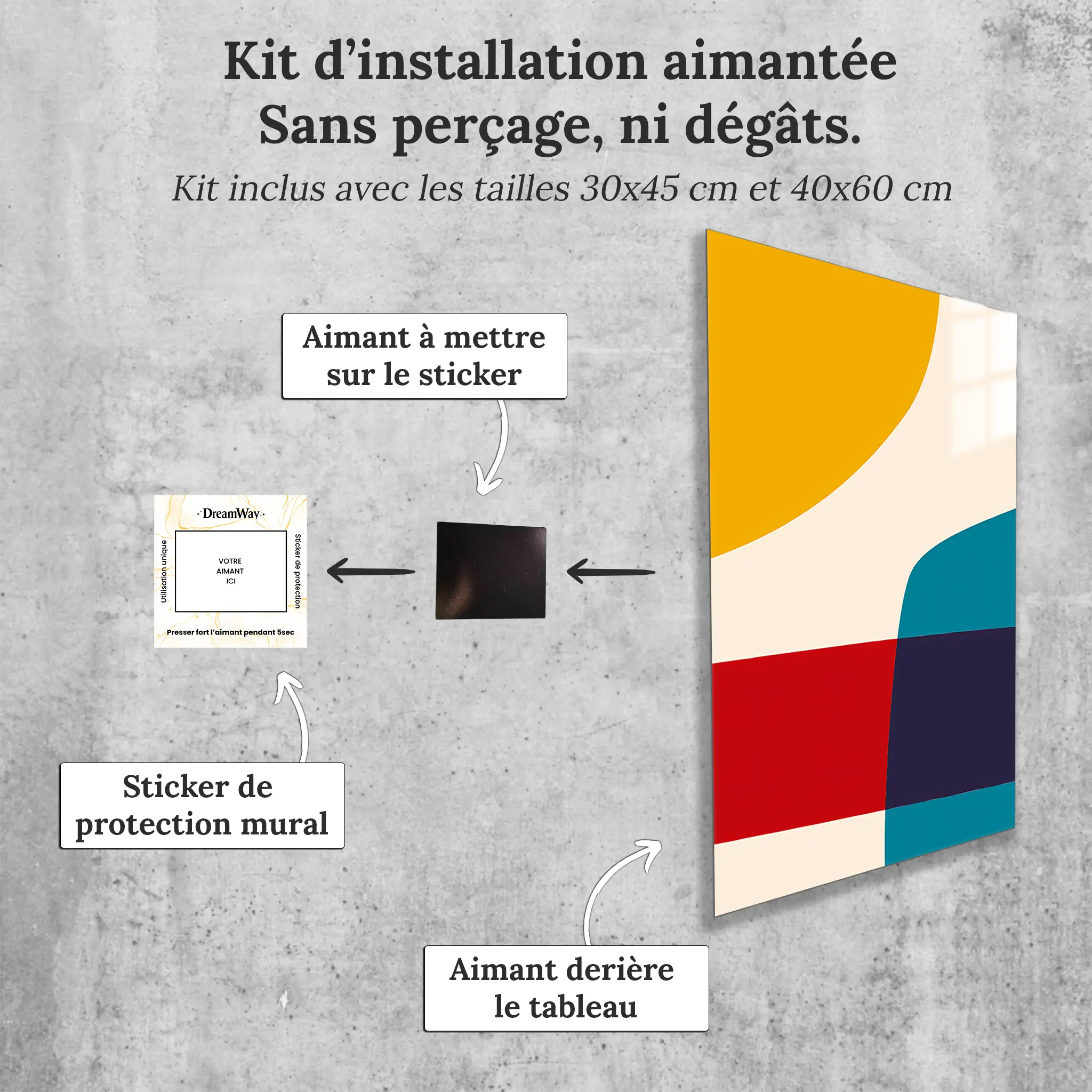 tableau-colore-design-boheme-avec-installation-aimantee | DreamWay