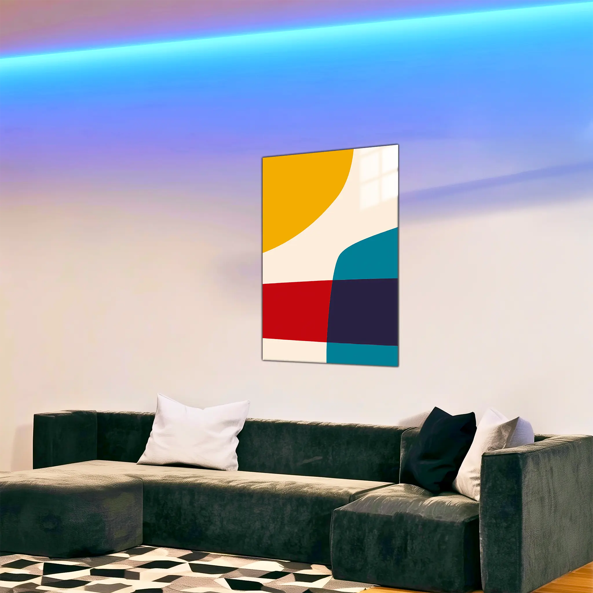 tableau-colore-design-boheme-dans-le-salon | DreamWay