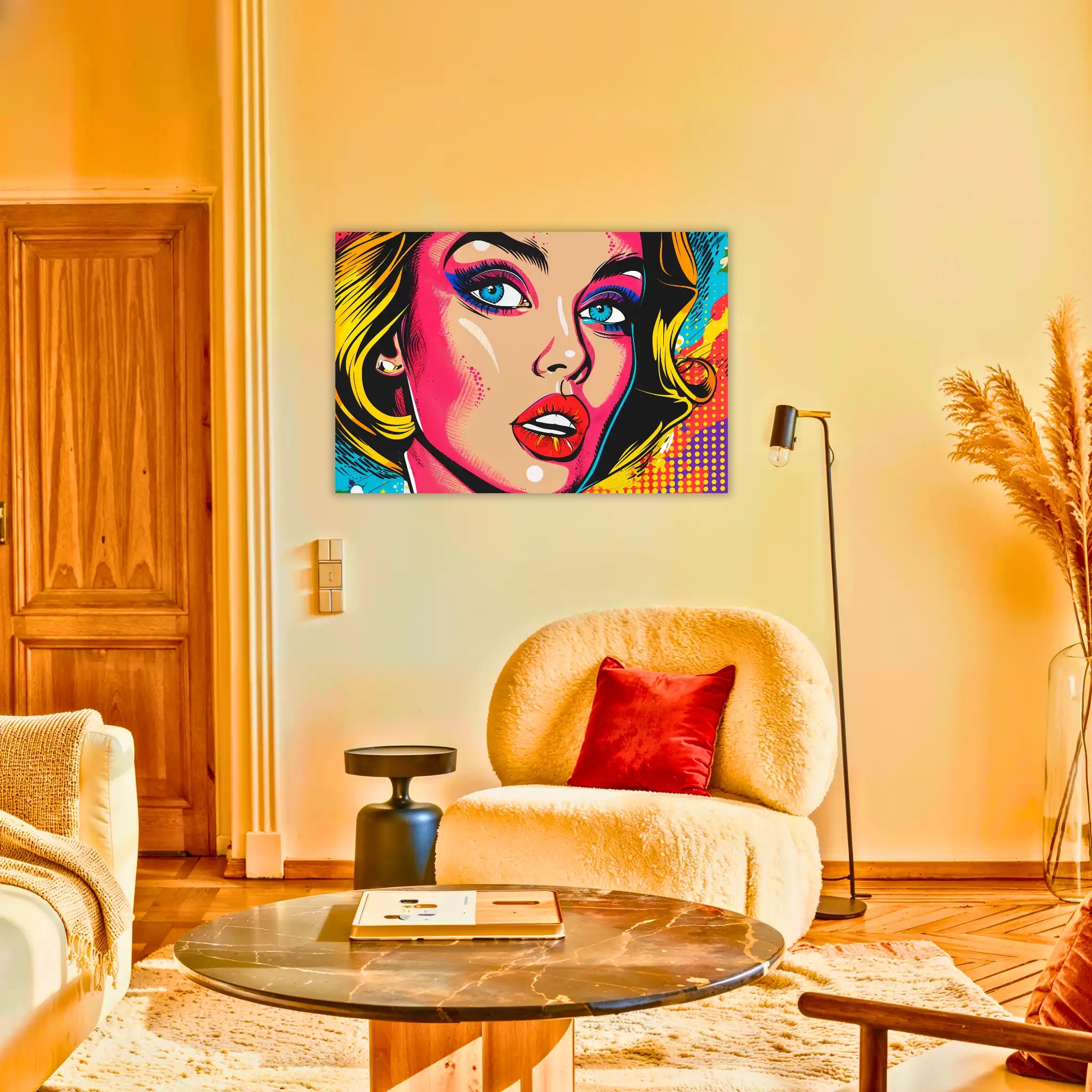 tableau-colore-pop-art-au-salon | DreamWay