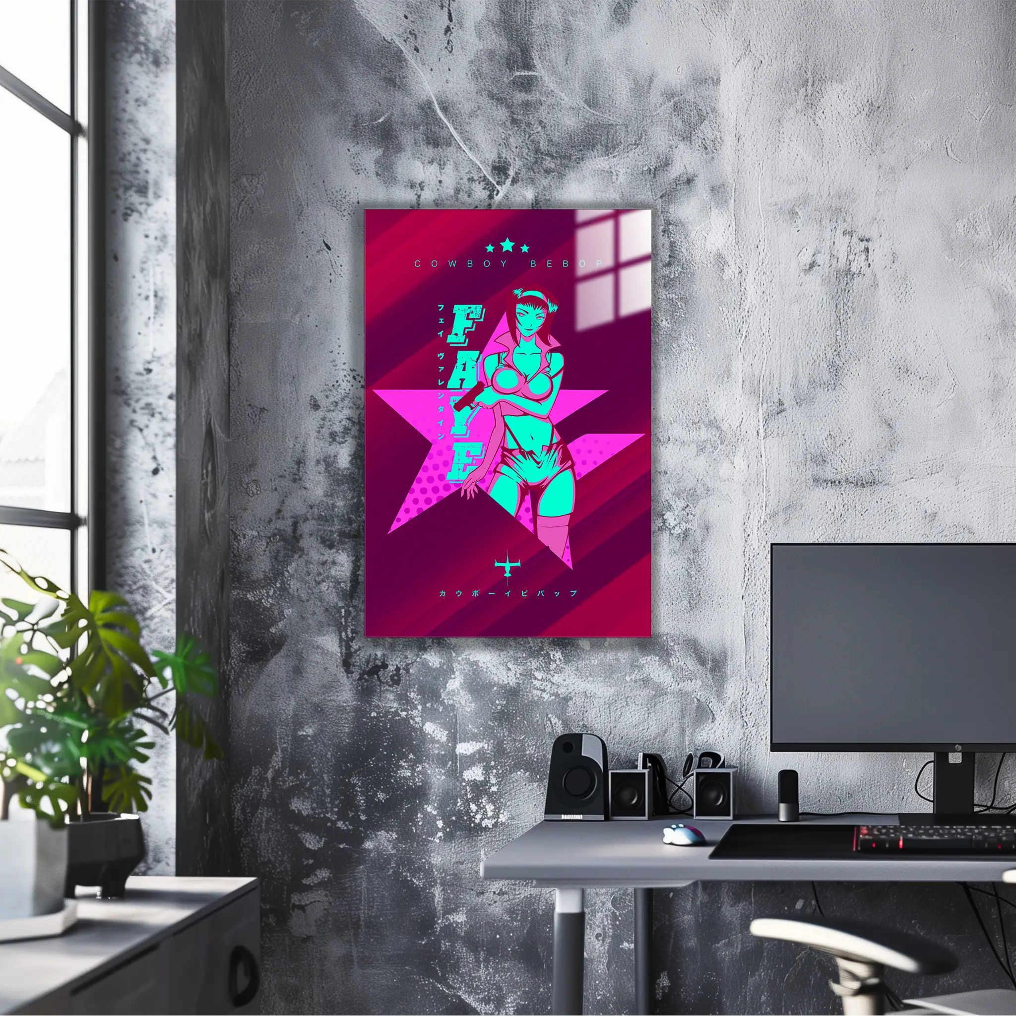 tableau-cowboy-bebop-faye-dans-le-bureau | DreamWay