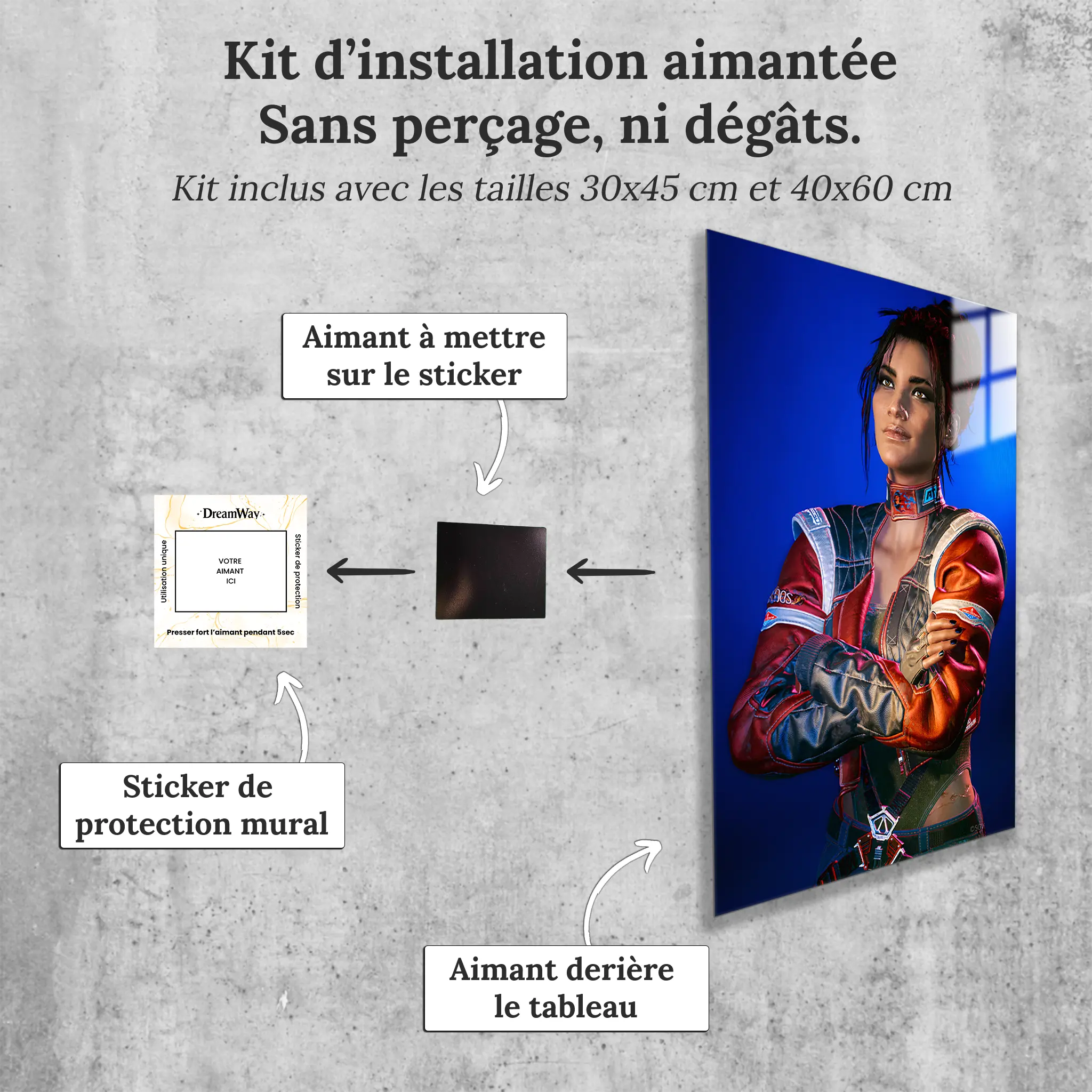 tableau-cyberpunk-2077-panam-avec-installation-aimantee | DreamWay