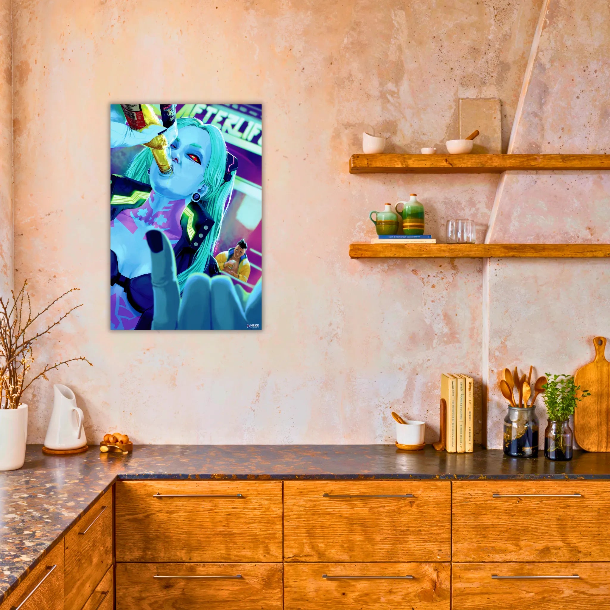 tableau-cyberpunk-rebecca-dans-la-cuisine | DreamWay