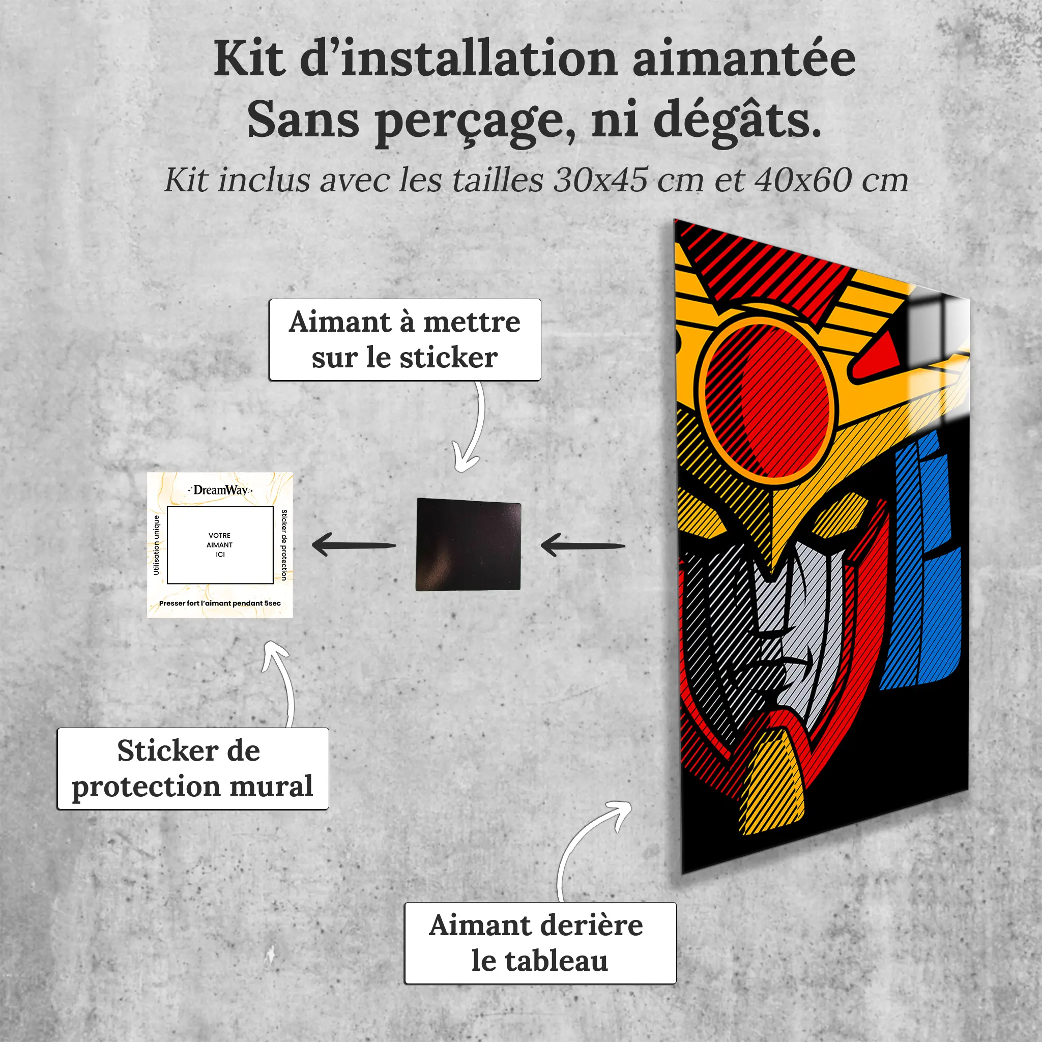 tableau-daitarn-3-visage-avec-installation-aimantee | DreamWay