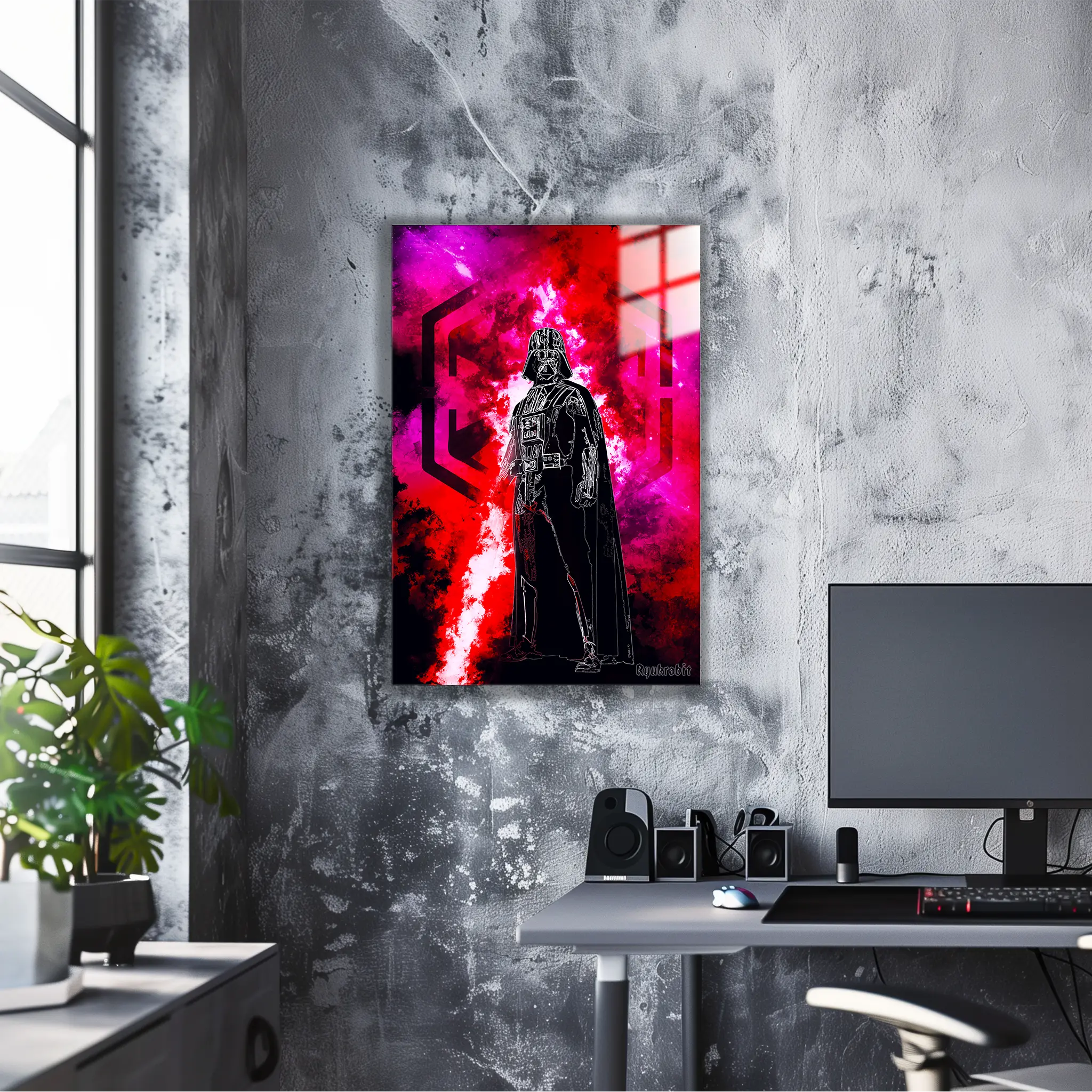 tableau-dark-vador-colore-dans-le-bureau | DreamWay