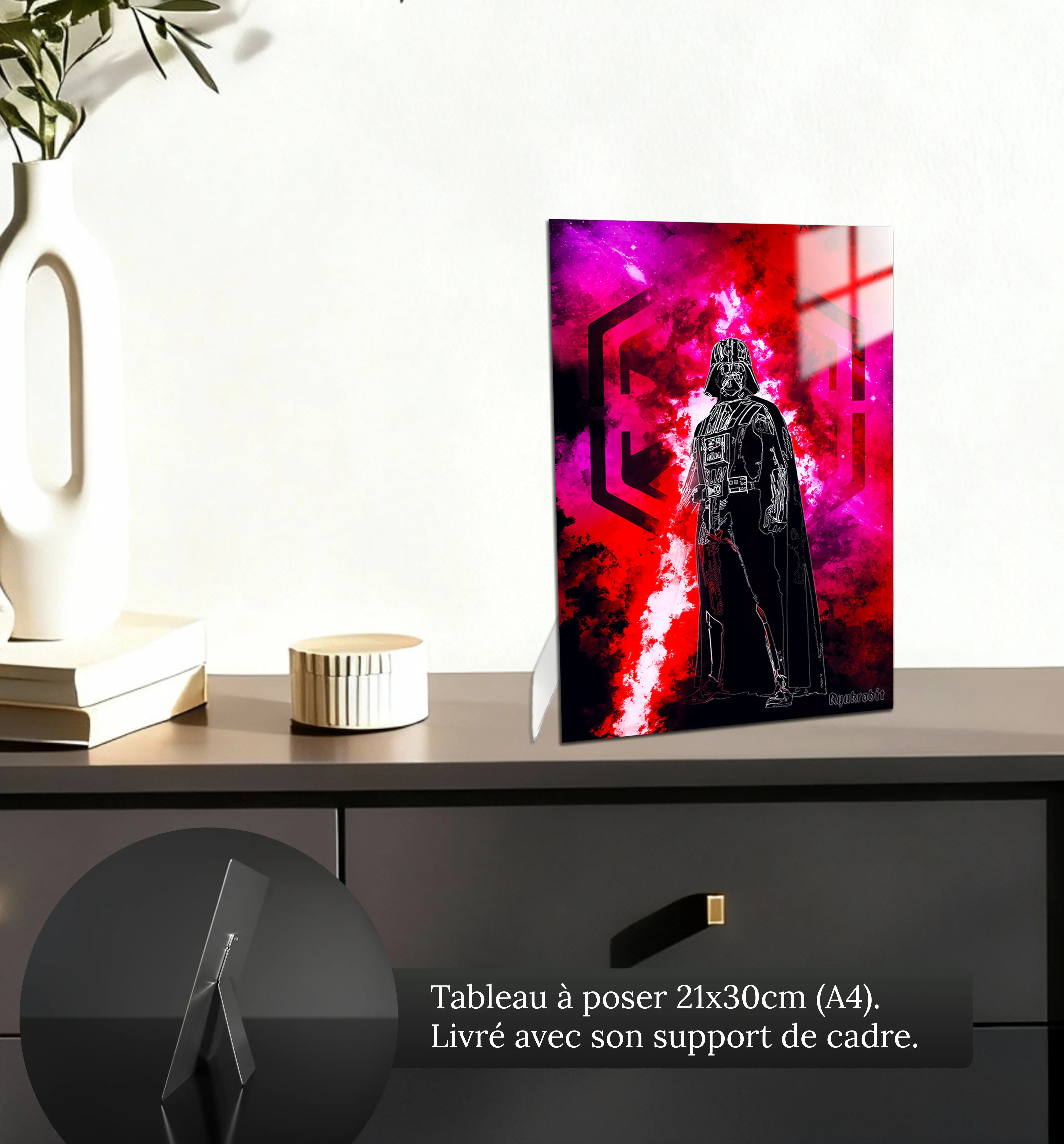 tableau-dark-vador-colore-petit-format-a-poser-sur-meuble | DreamWay