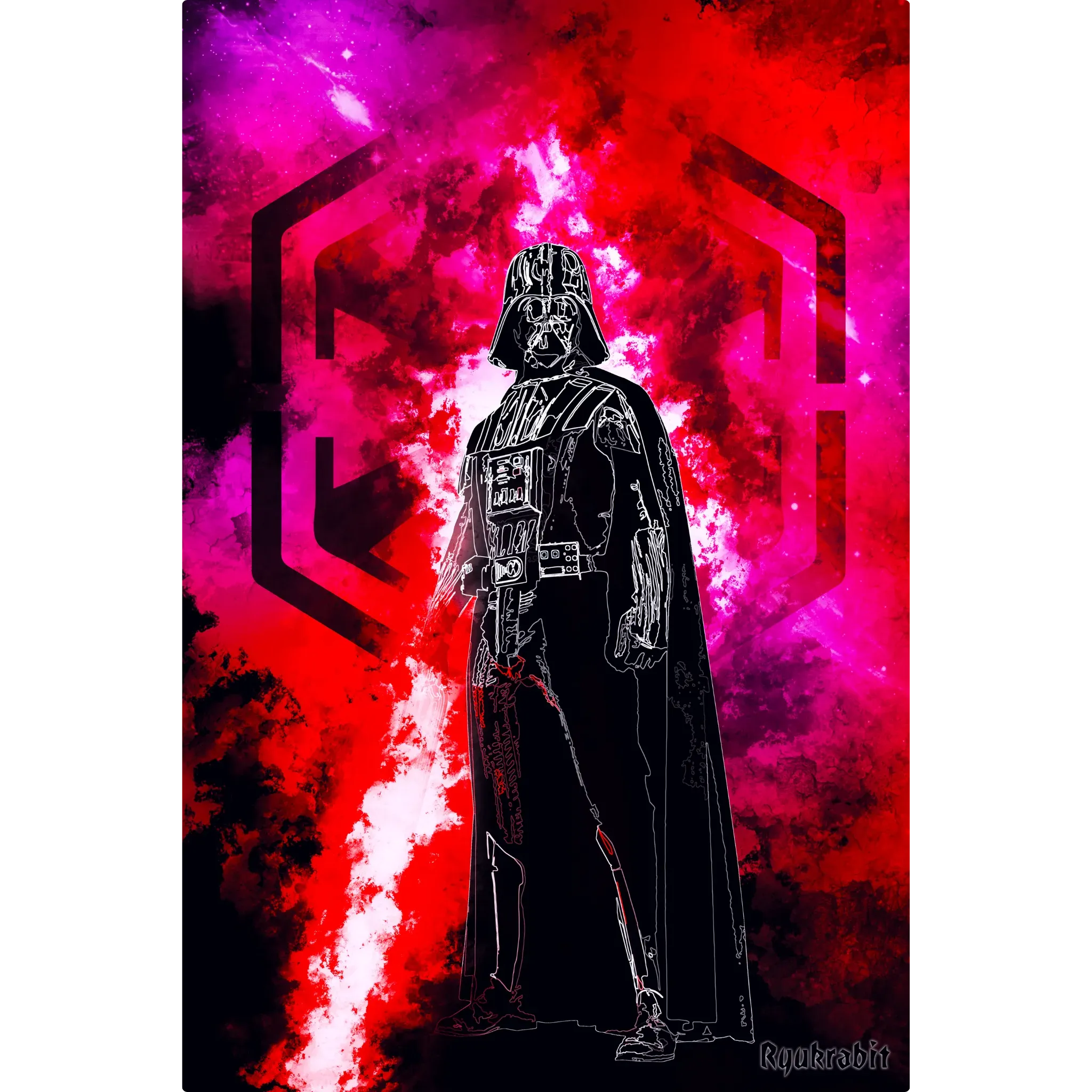 Tableau Dark Vador Coloré