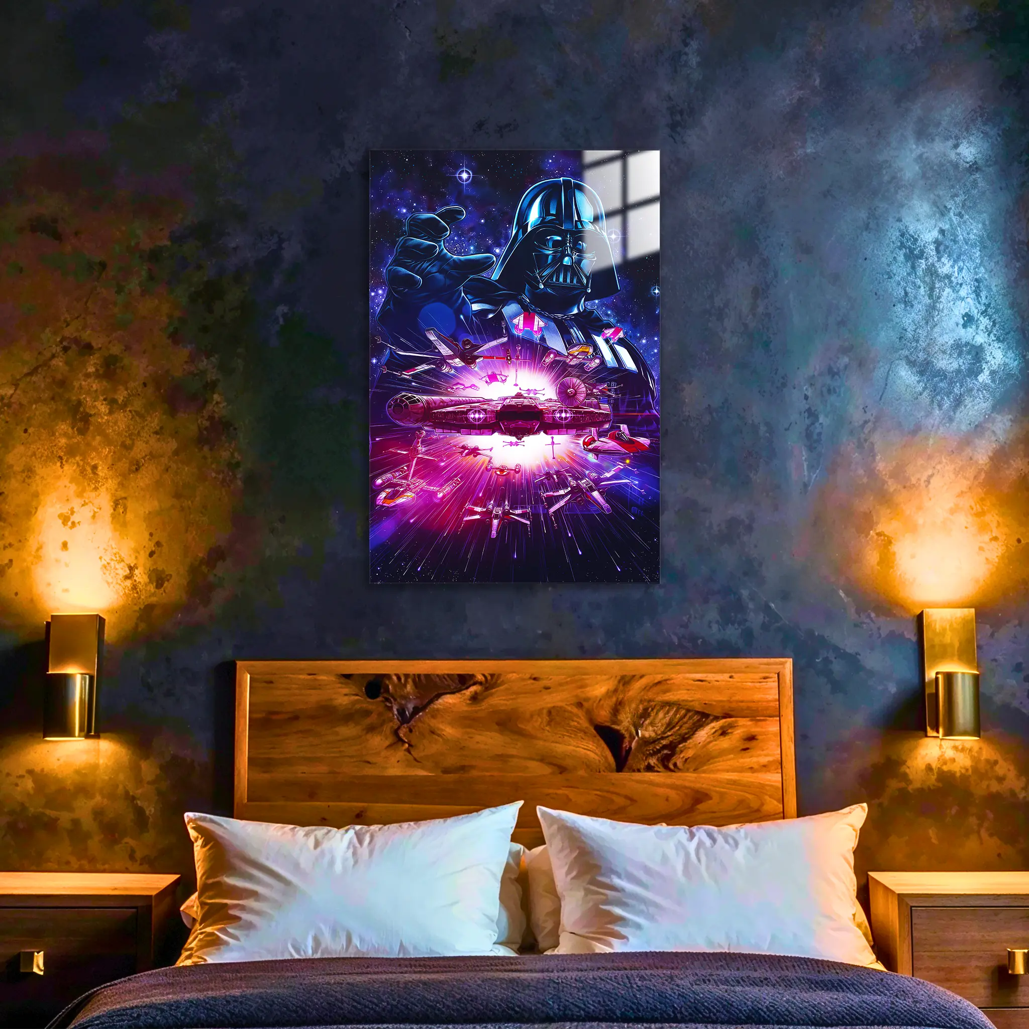 tableau-dark-vador-et-les-vaisseaux-de-l-espace-dans-la-chambre | DreamWay