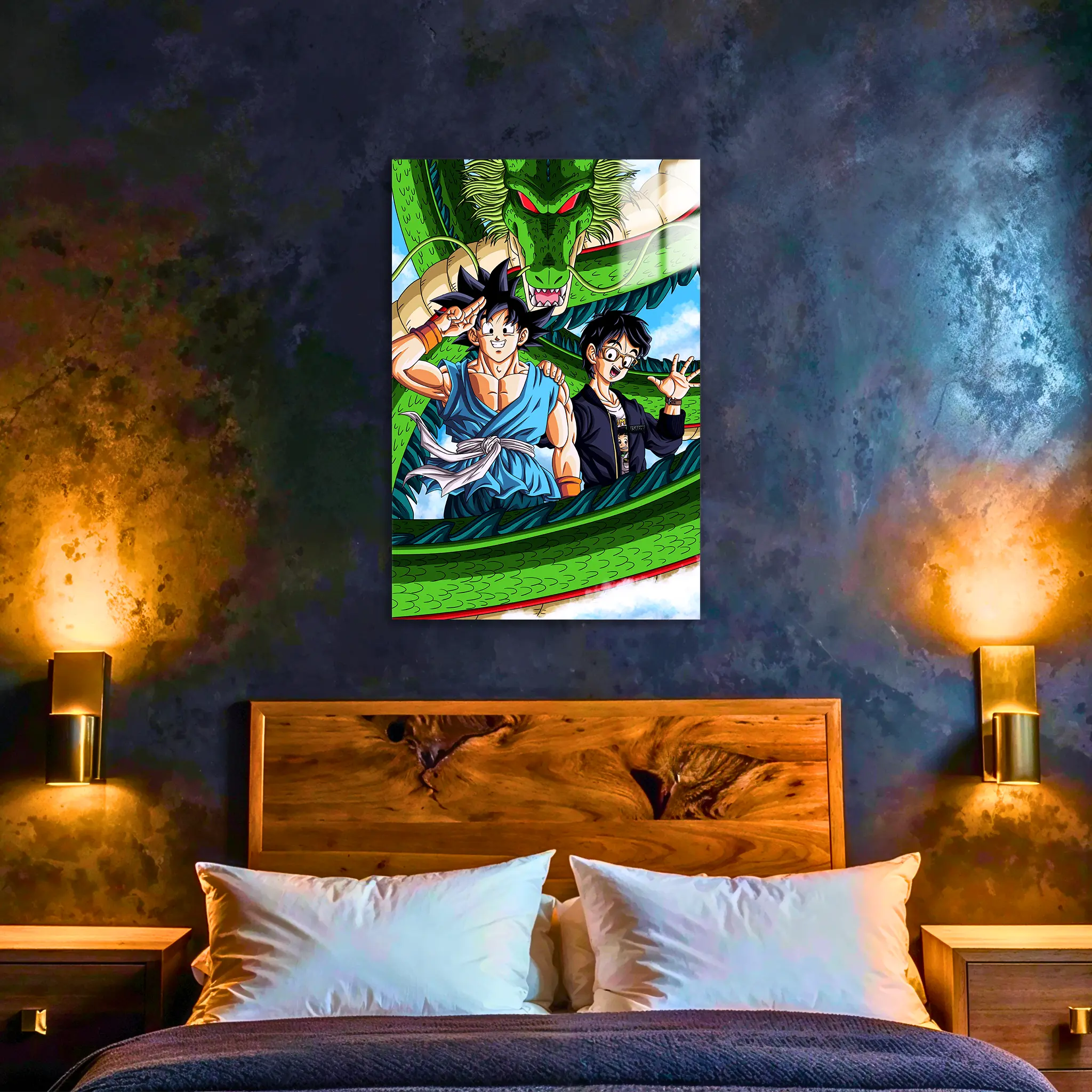 tableau-dbz-goku-et-toriyama-dans-la-chambre | DreamWay