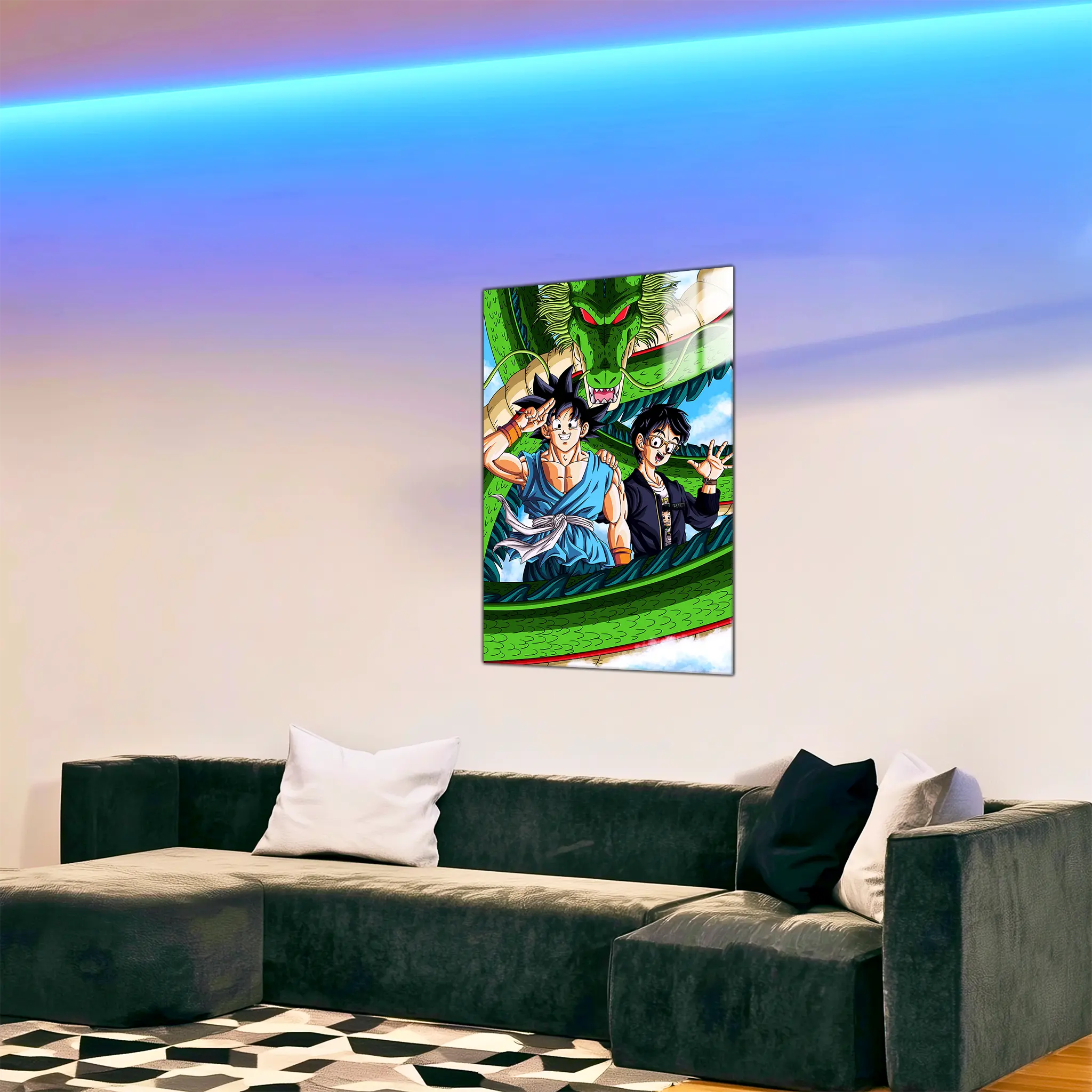 tableau-dbz-goku-et-toriyama-dans-le-salon | DreamWay