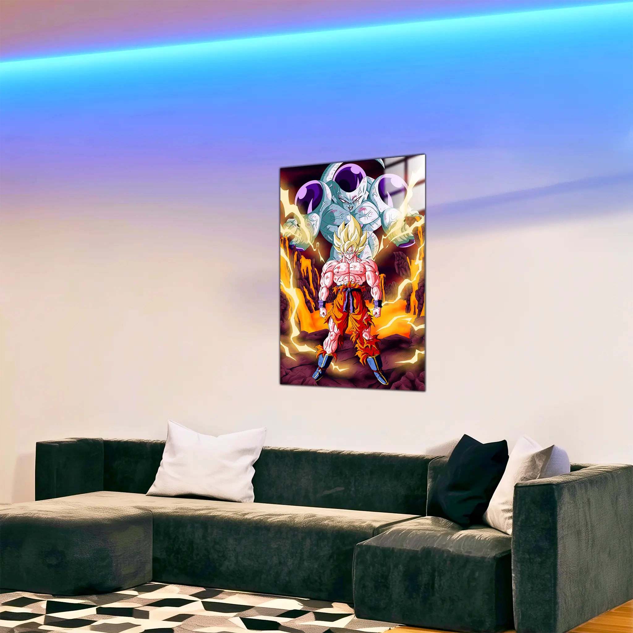 tableau-dbz-goku-ssj-vs-freezer-dans-le-salon | DreamWay