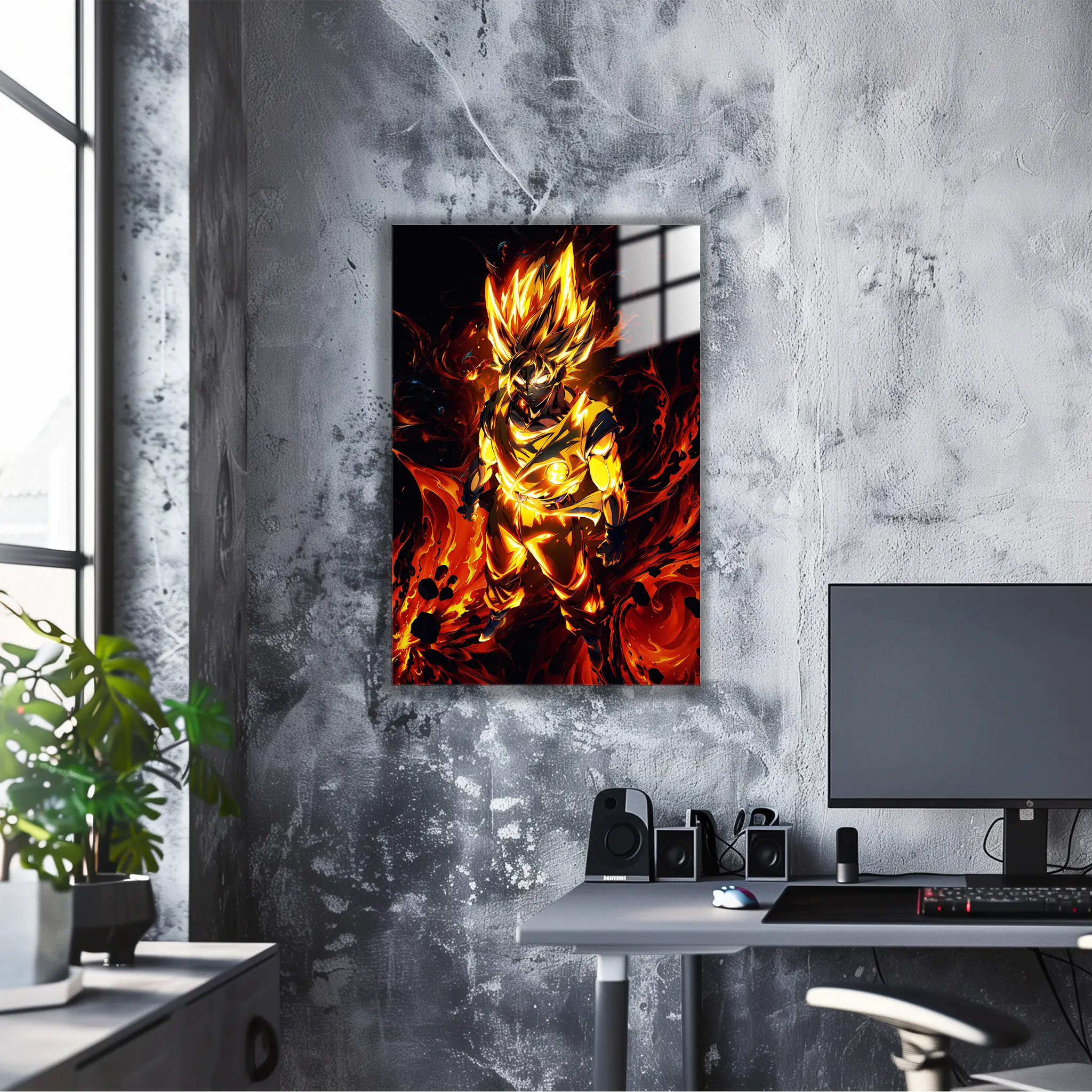 tableau-dbz-goku-super-saiyan-dans-le-bureau | DreamWay