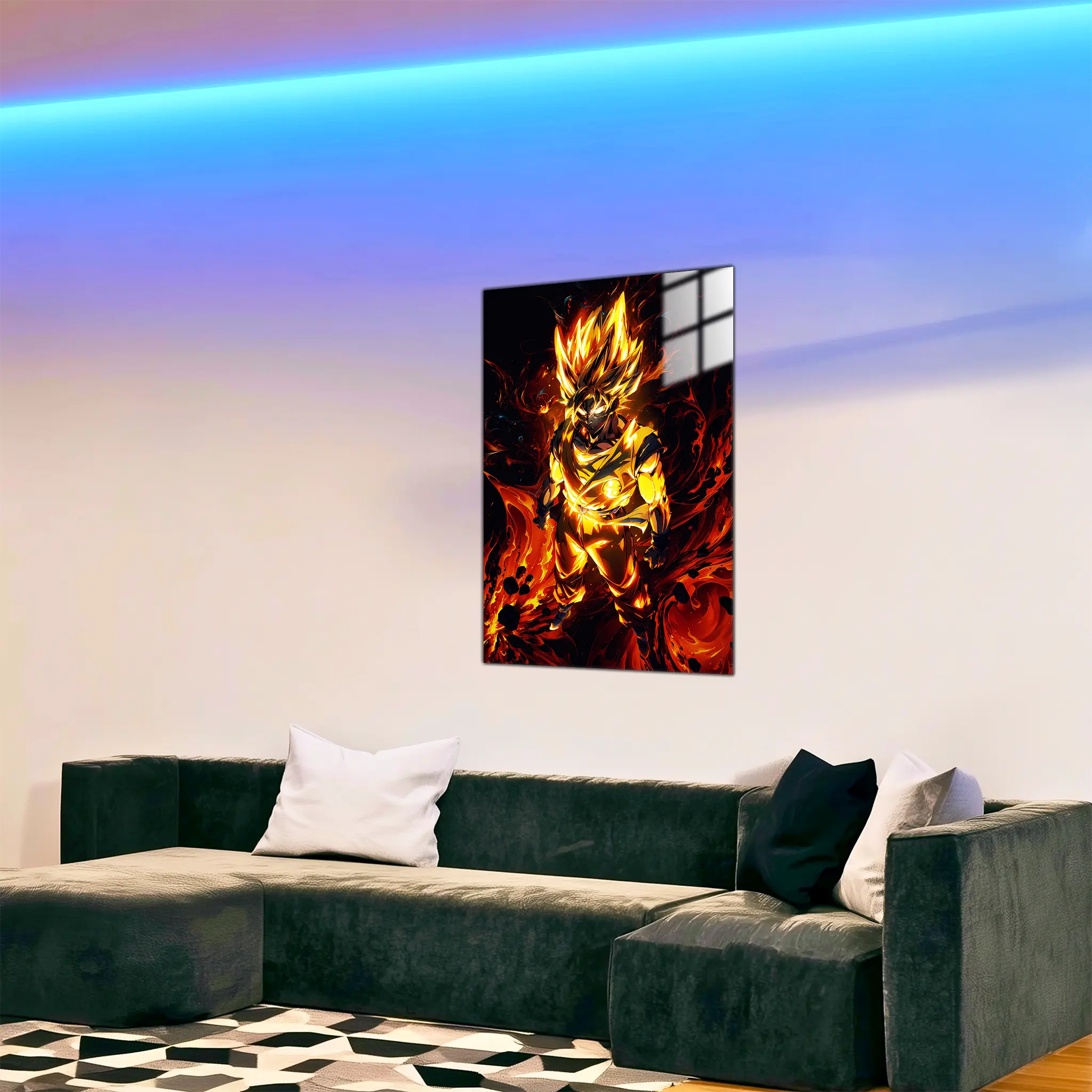 tableau-dbz-goku-super-saiyan-dans-le-salon | DreamWay