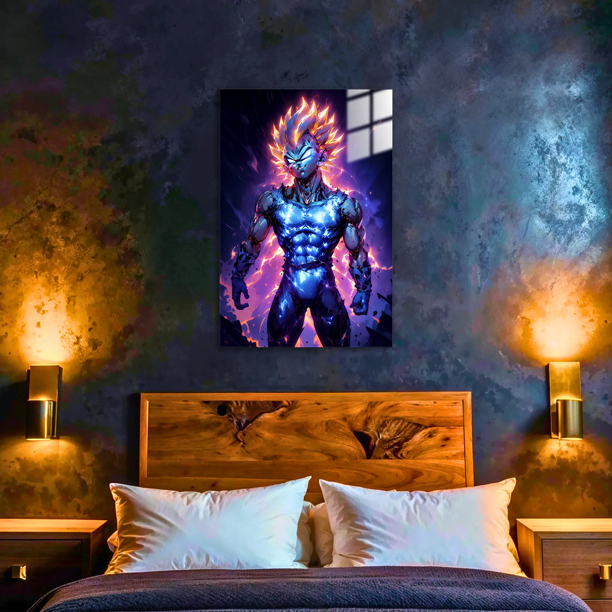 tableau-dbz-majin-vegeta-sourire-narquois-dans-la-chambre | DreamWay