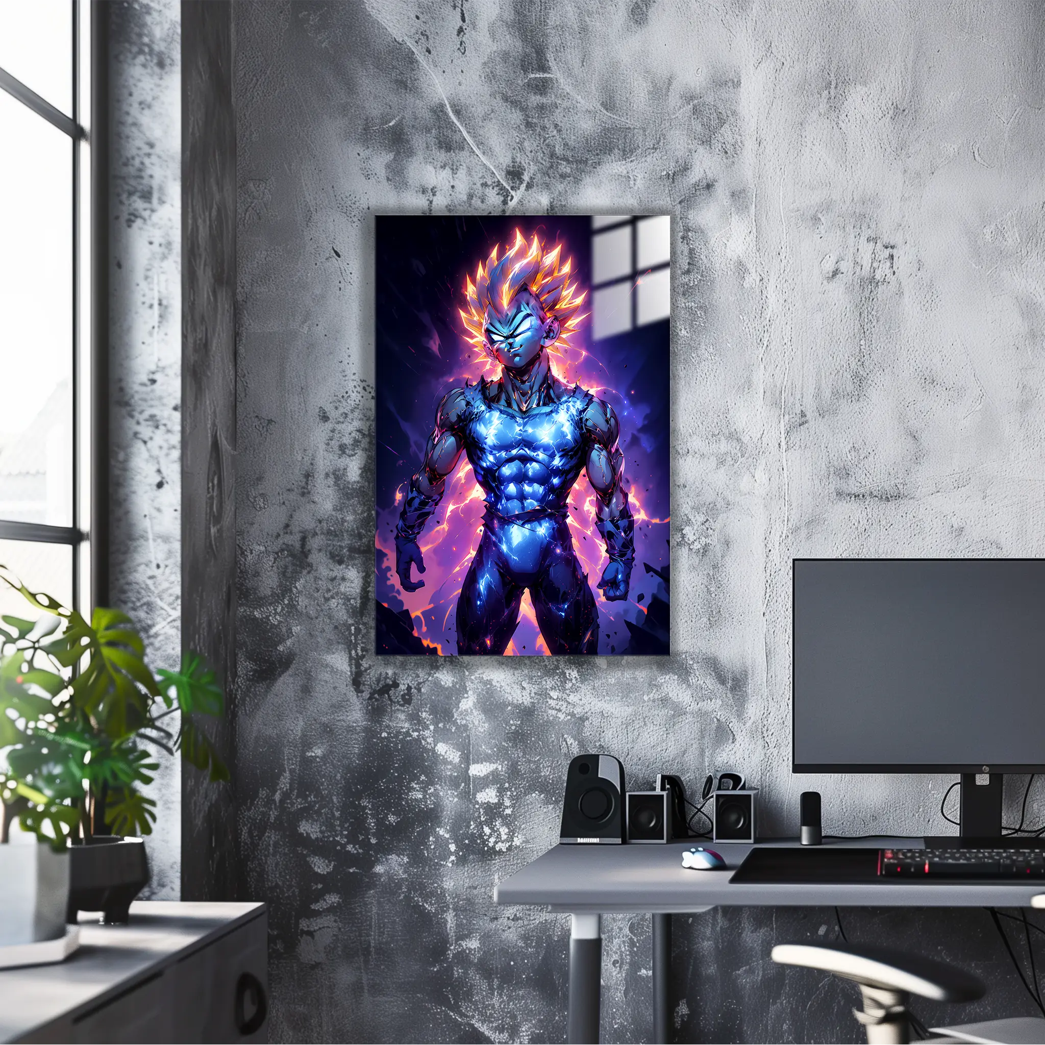 tableau-dbz-majin-vegeta-sourire-narquois-dans-le-bureau | DreamWay