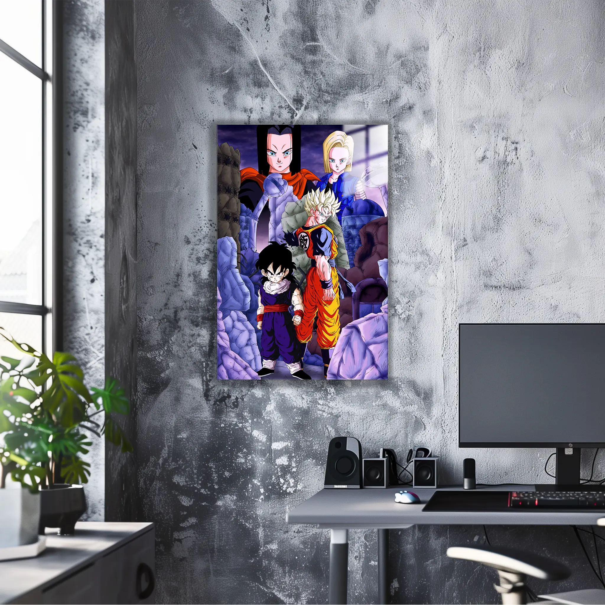 tableau-dbz-mirai-et-gohan-vs-android-dans-le-bureau | DreamWay