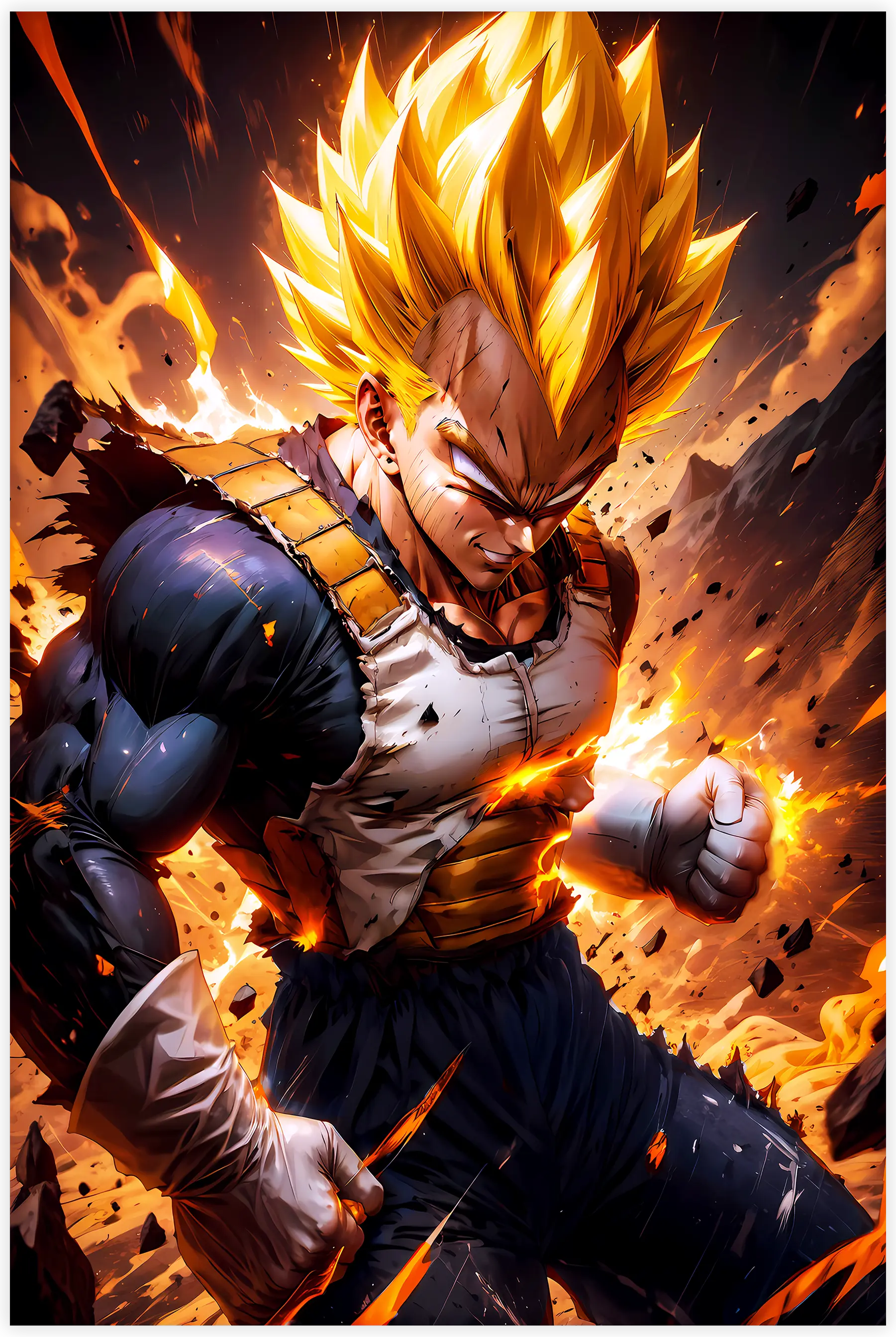 tableau-dbz-super-vegeta-rage | DreamWay