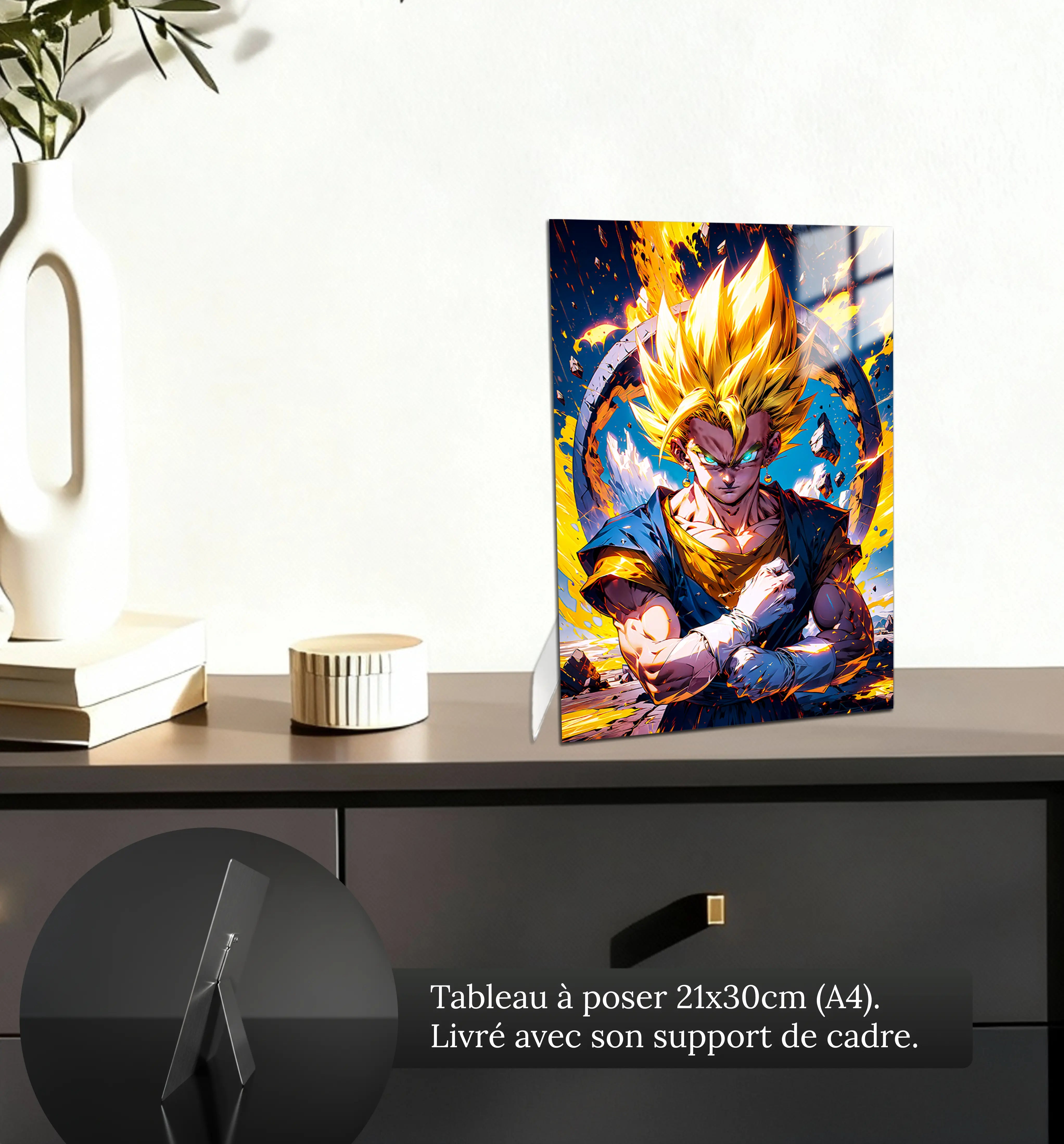tableau-dbz-super-vegetto-fusion-petit-format-a-poser-sur-meuble | DreamWay