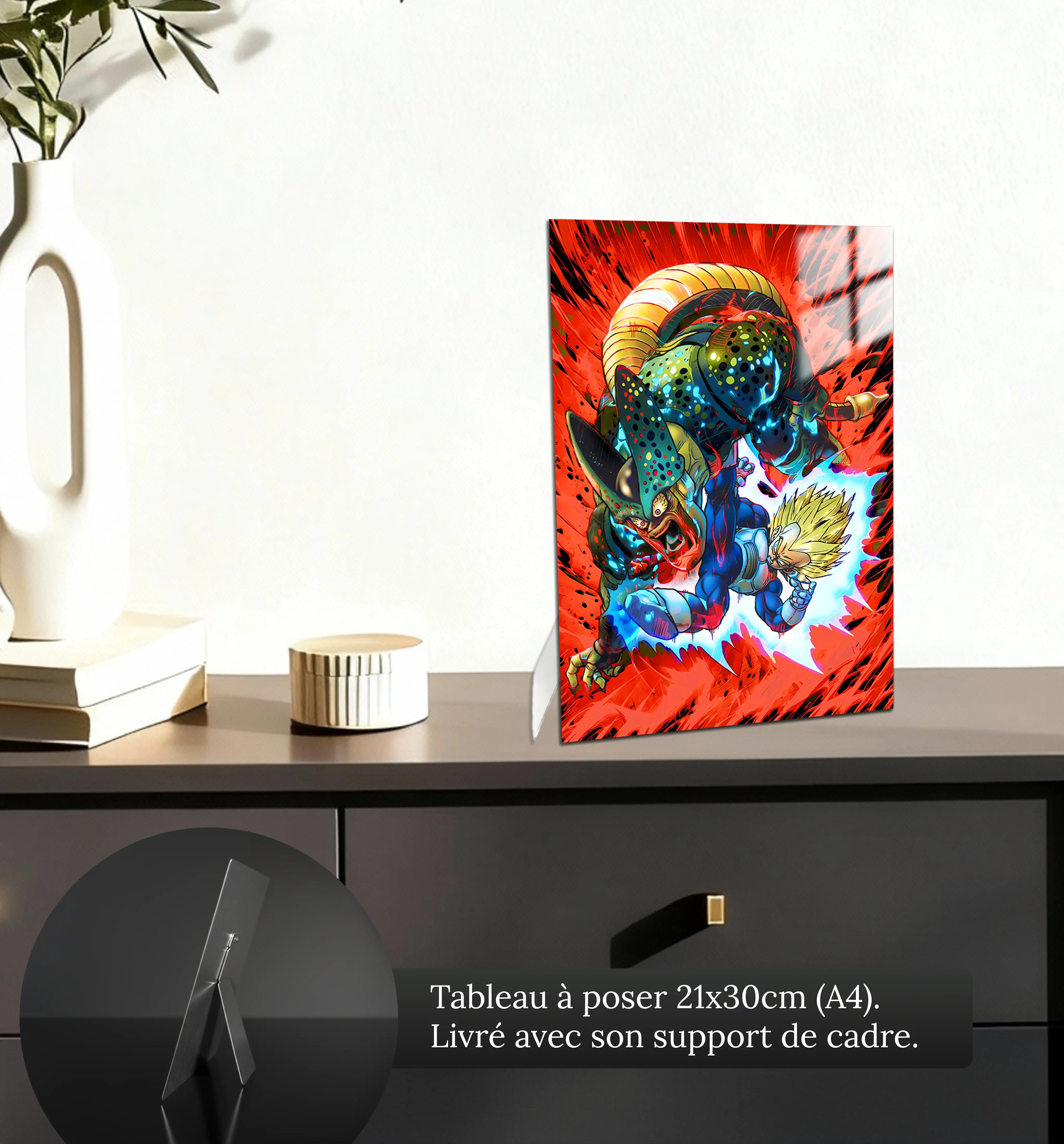 tableau-dbz-vegeta-vs-cell-petit-format-a-poser-sur-meuble | DreamWay