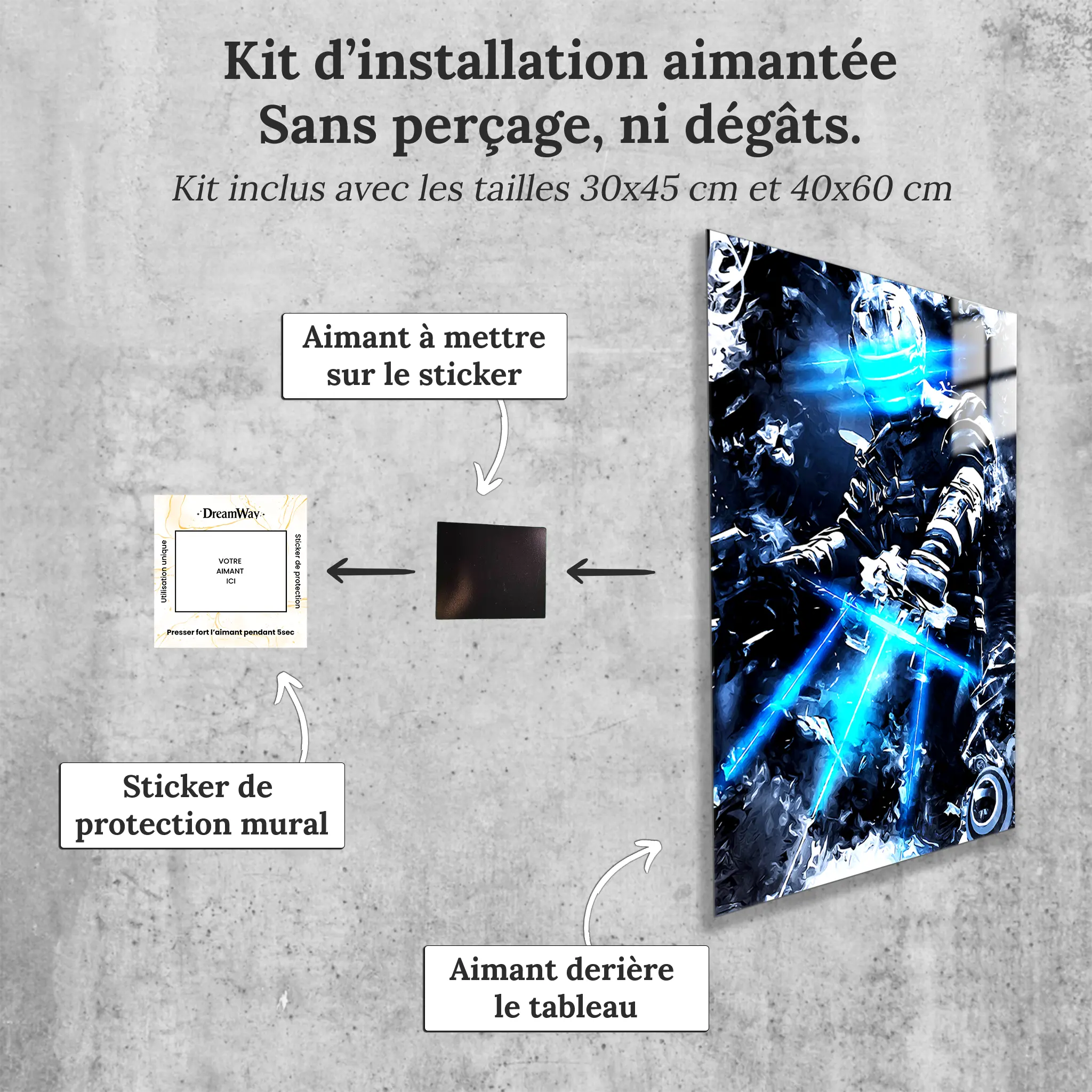 tableau-dead-space-isaac-clarke-avec-installation-aimantee | DreamWay