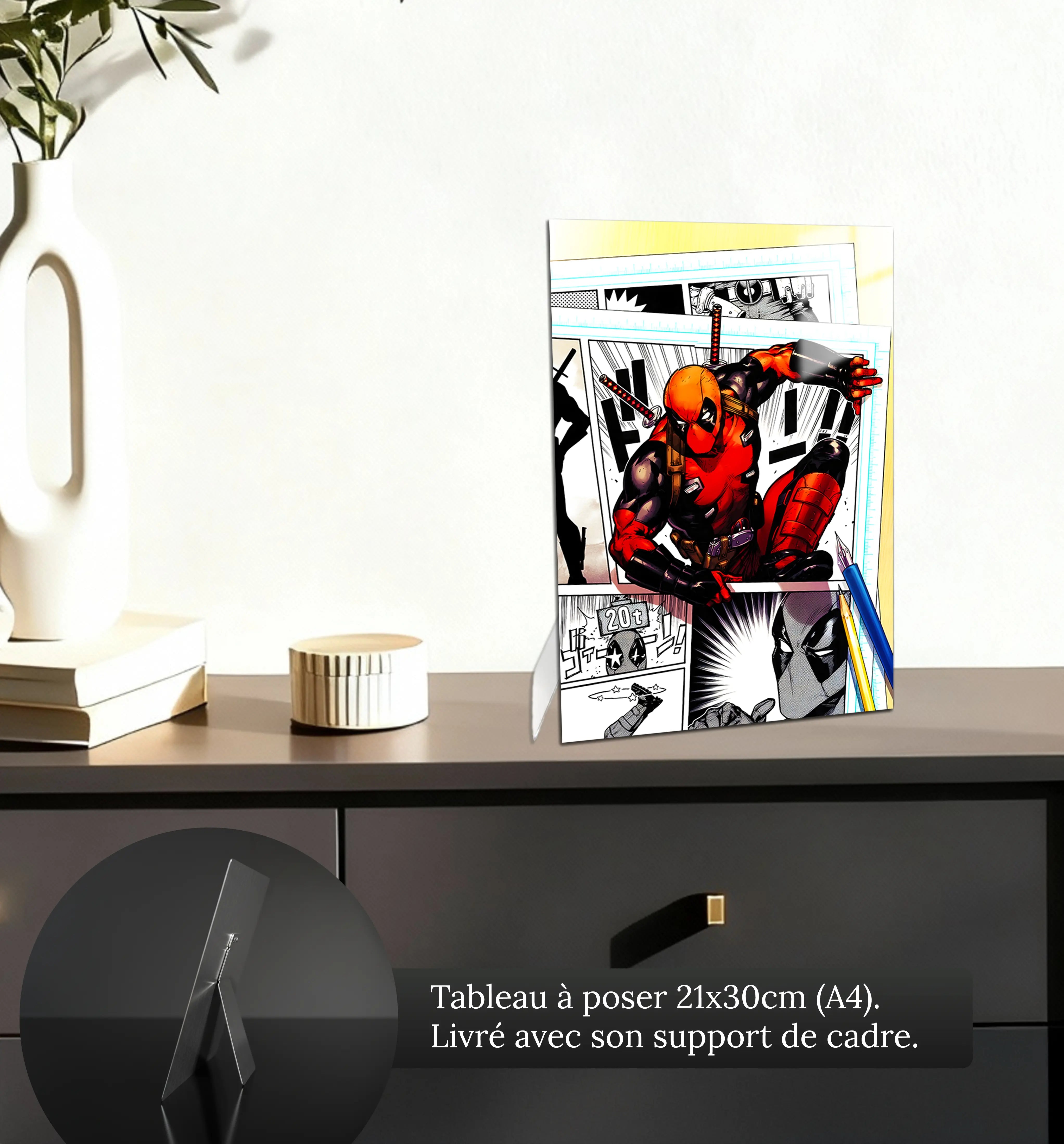 tableau-deadpool-bd-comics-petit-format-a-poser-sur-meuble | DreamWay