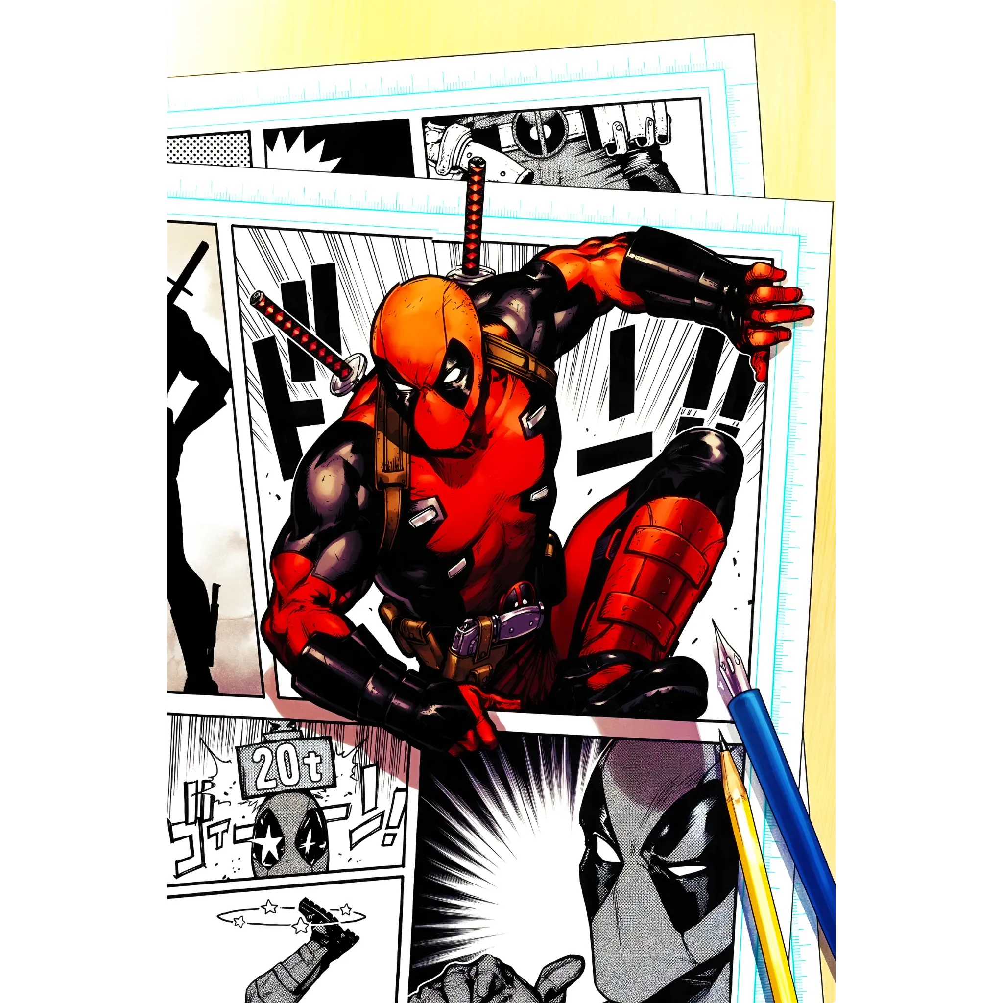 Tableau Deadpool BD Comics