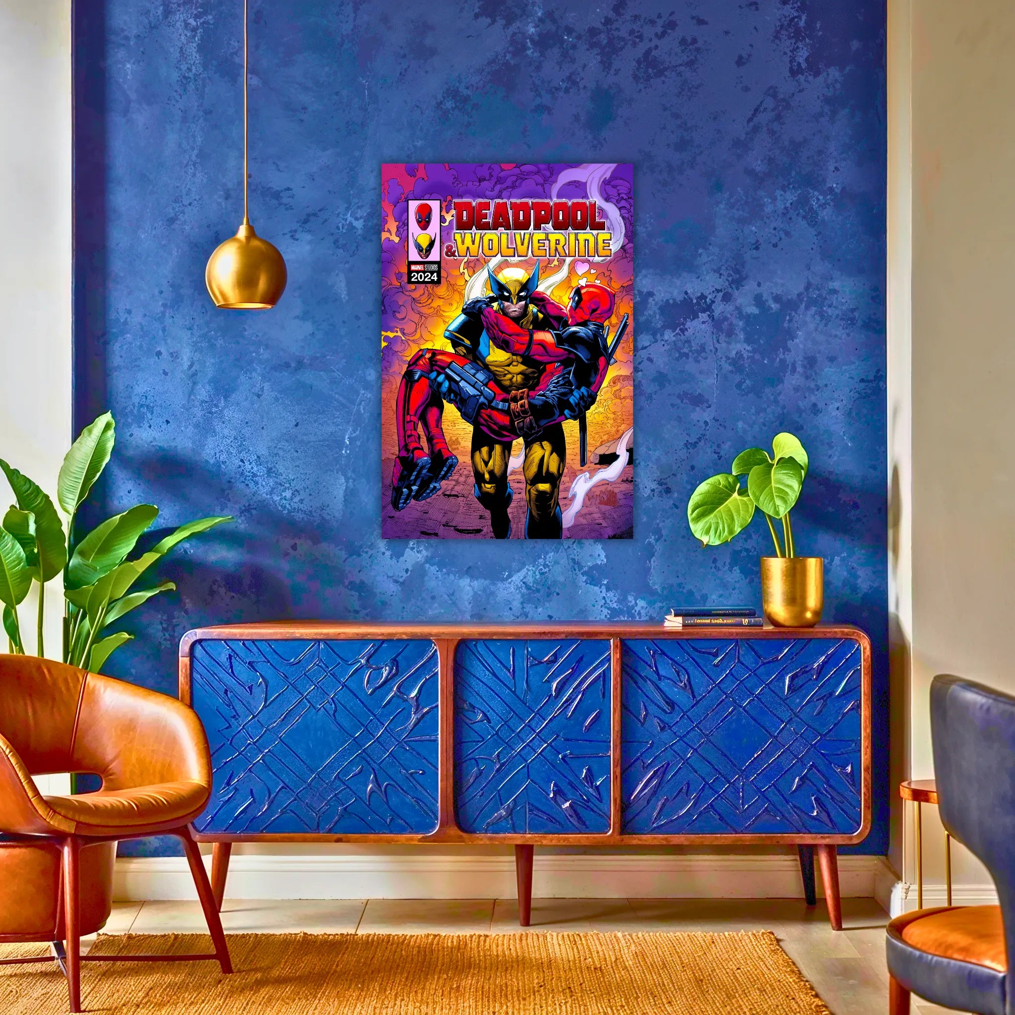 Tableau Deadpool Et Wolverine Affiche Comics
