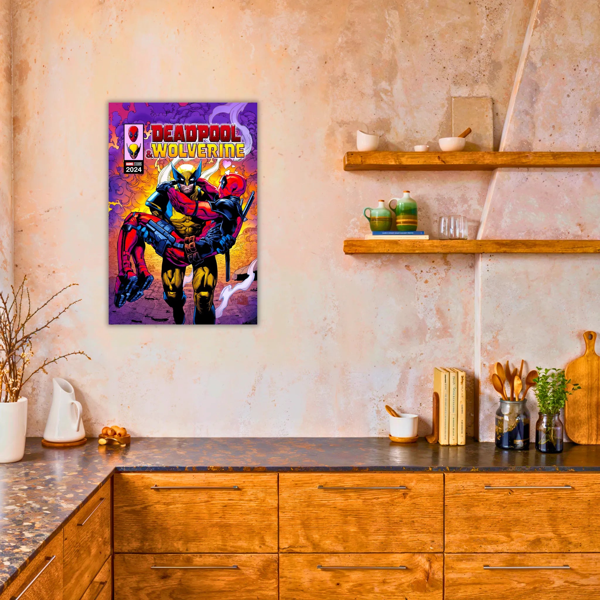 Tableau Deadpool Et Wolverine Affiche Comics