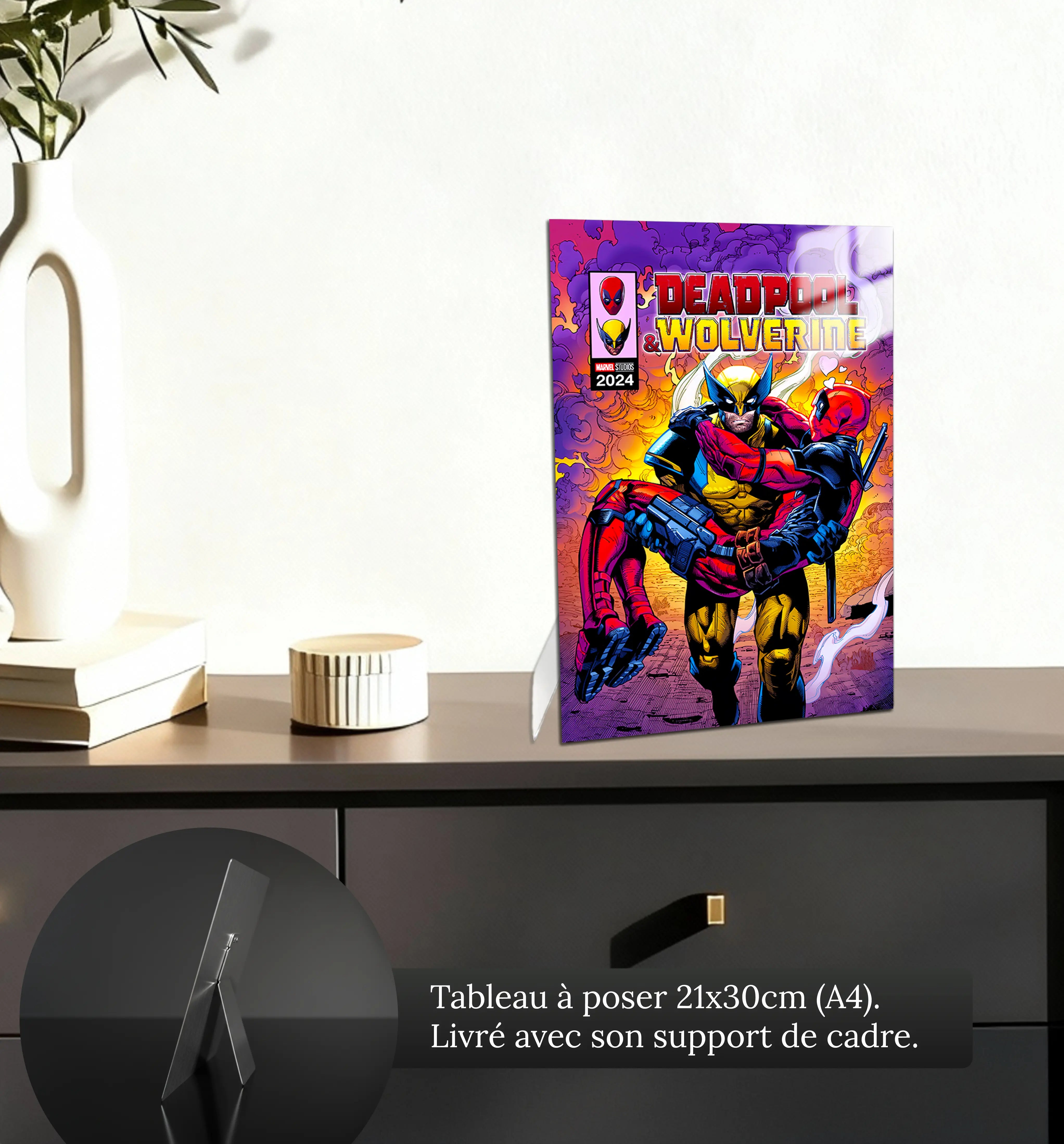 tableau-deadpool-et-wolverine-affiche-comics-petit-format-a-poser-sur-meuble | DreamWay