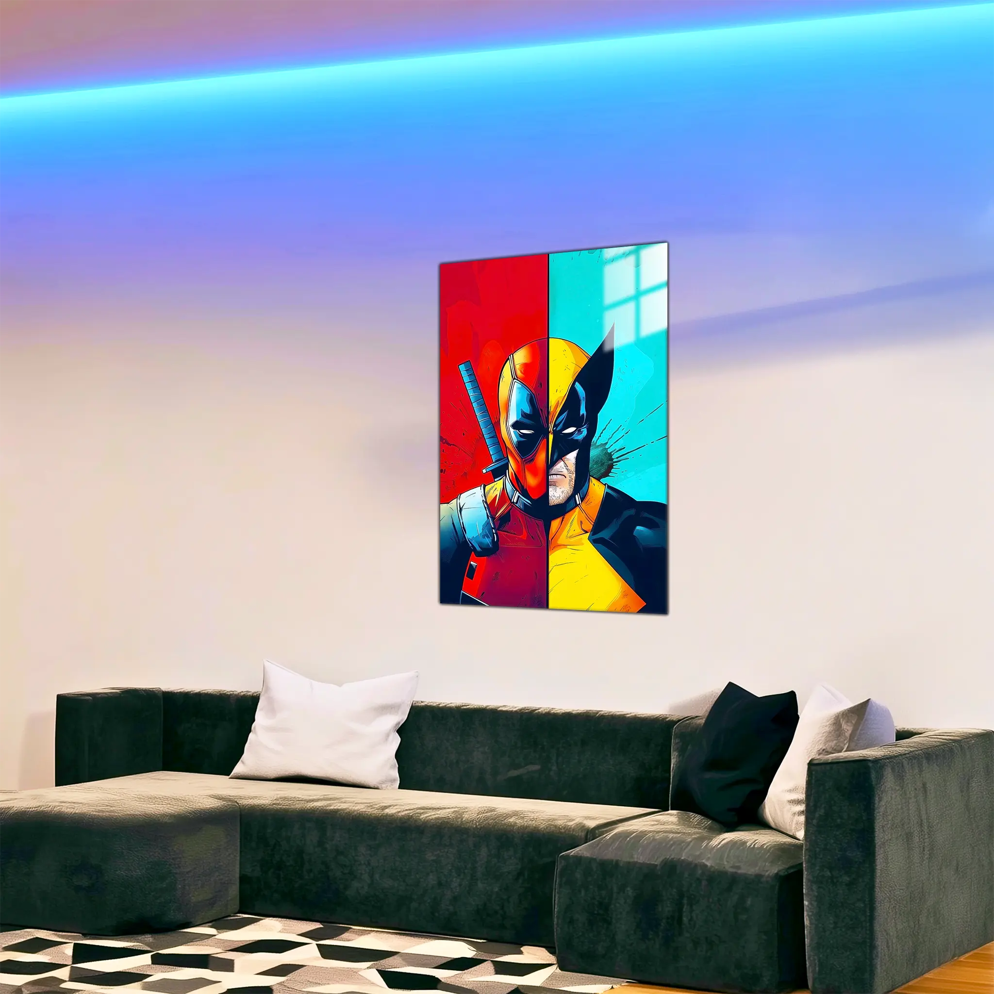 tableau-deadpool-et-wolverine-dans-le-salon | DreamWay