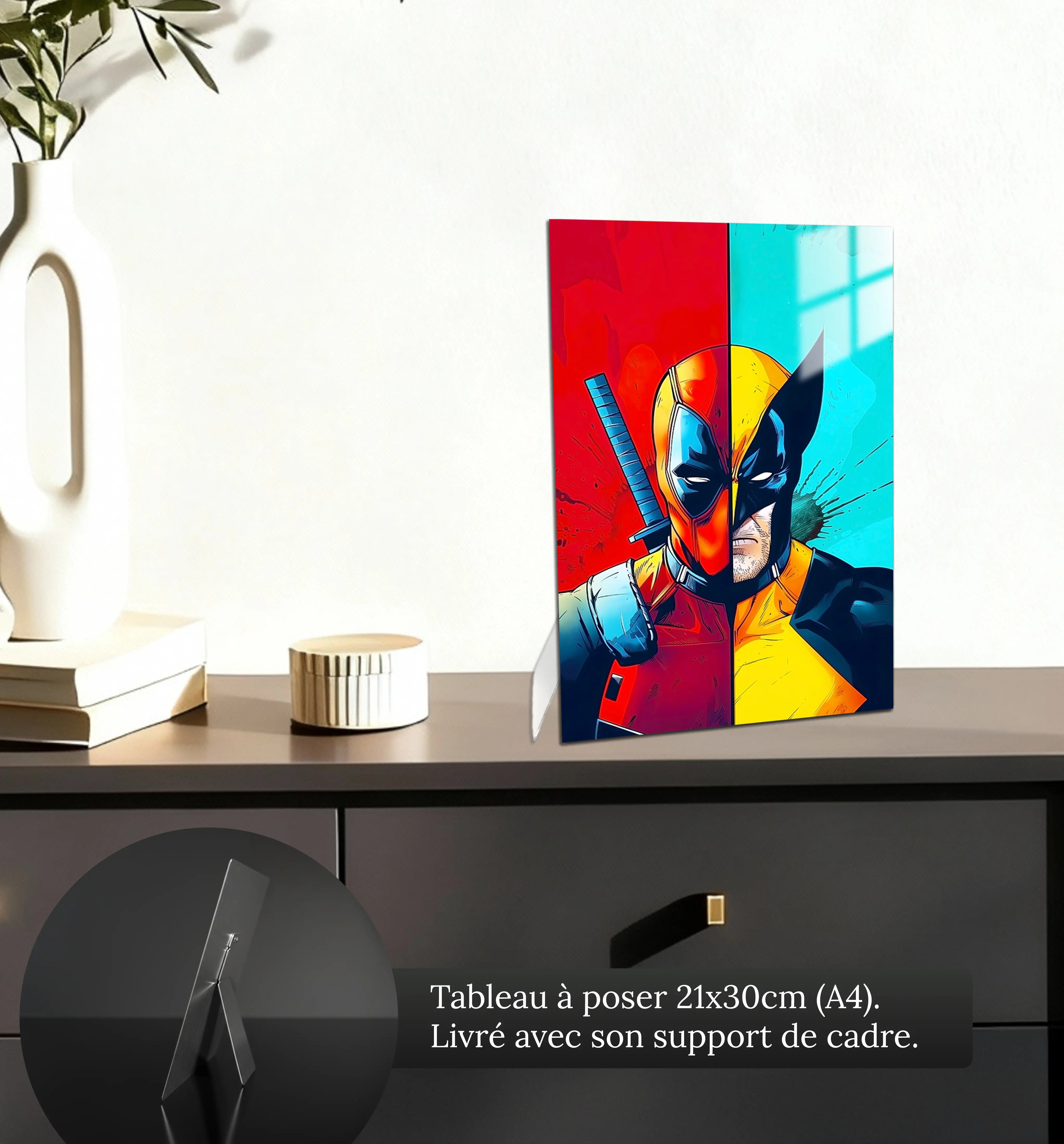tableau-deadpool-et-wolverine-petit-format-a-poser-sur-meuble | DreamWay