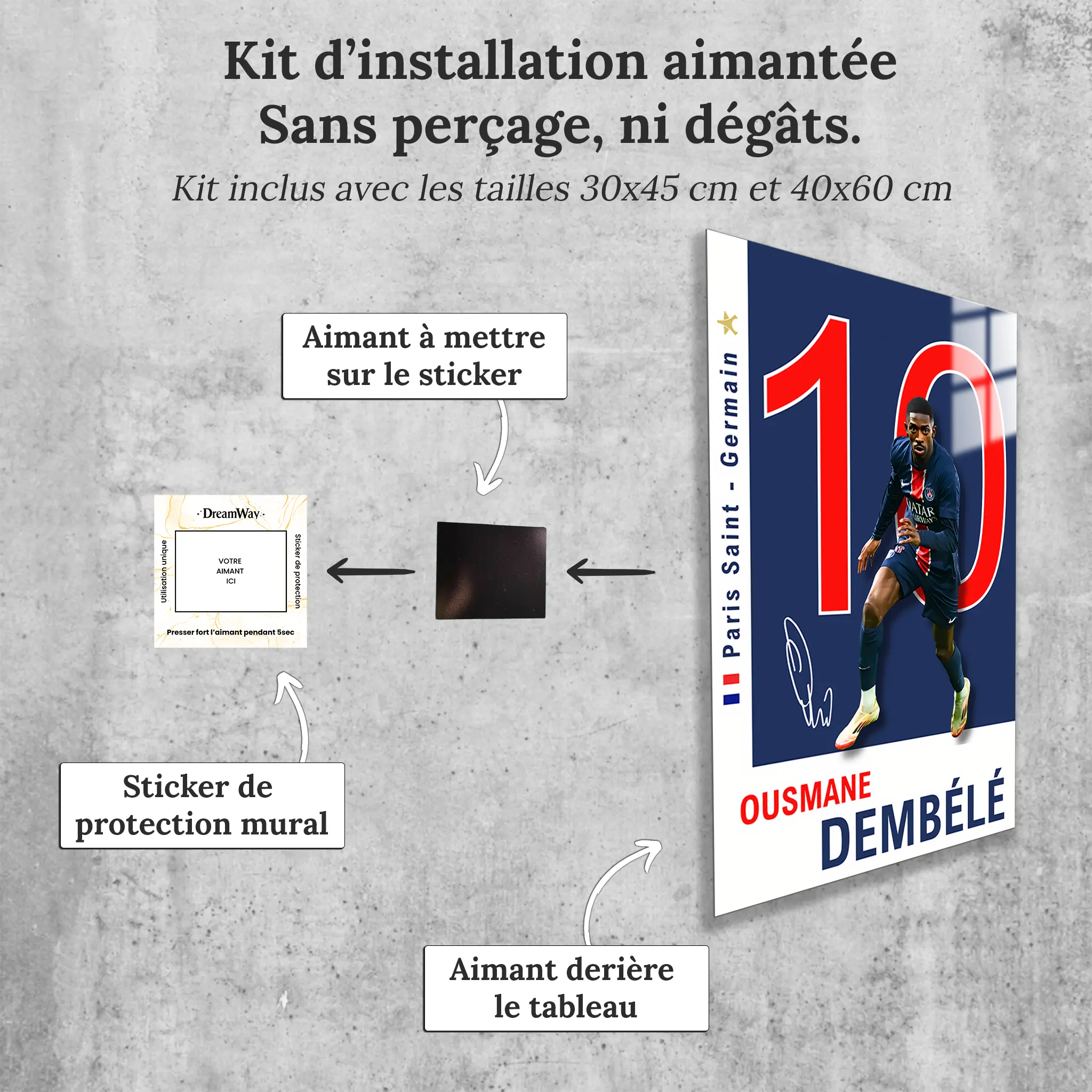 tableau-dembele-psg-avec-installation-aimantee | DreamWay