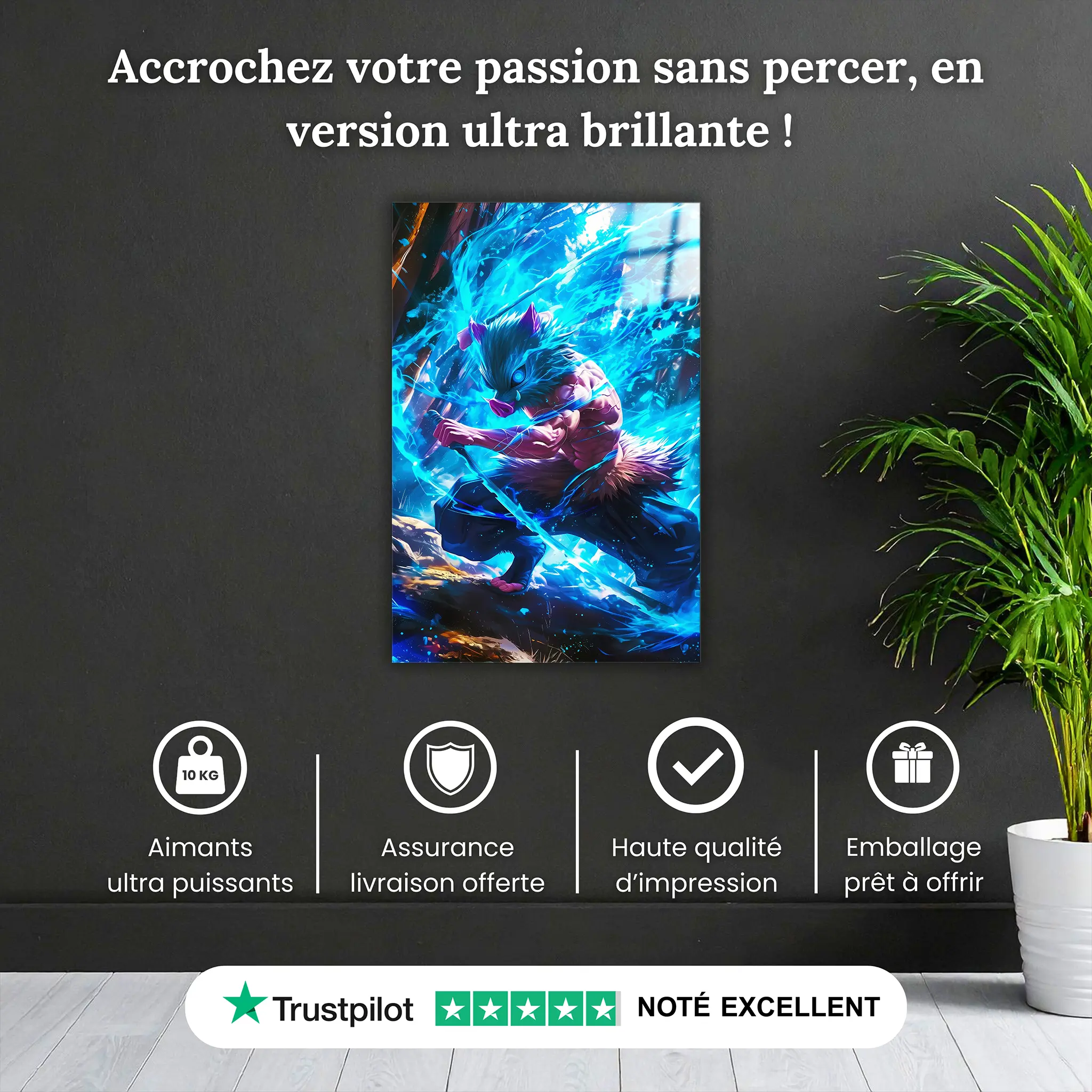 tableau-demon-slayer-Inosuke-flamme-bleu-pourquoi-acheter | DreamWay