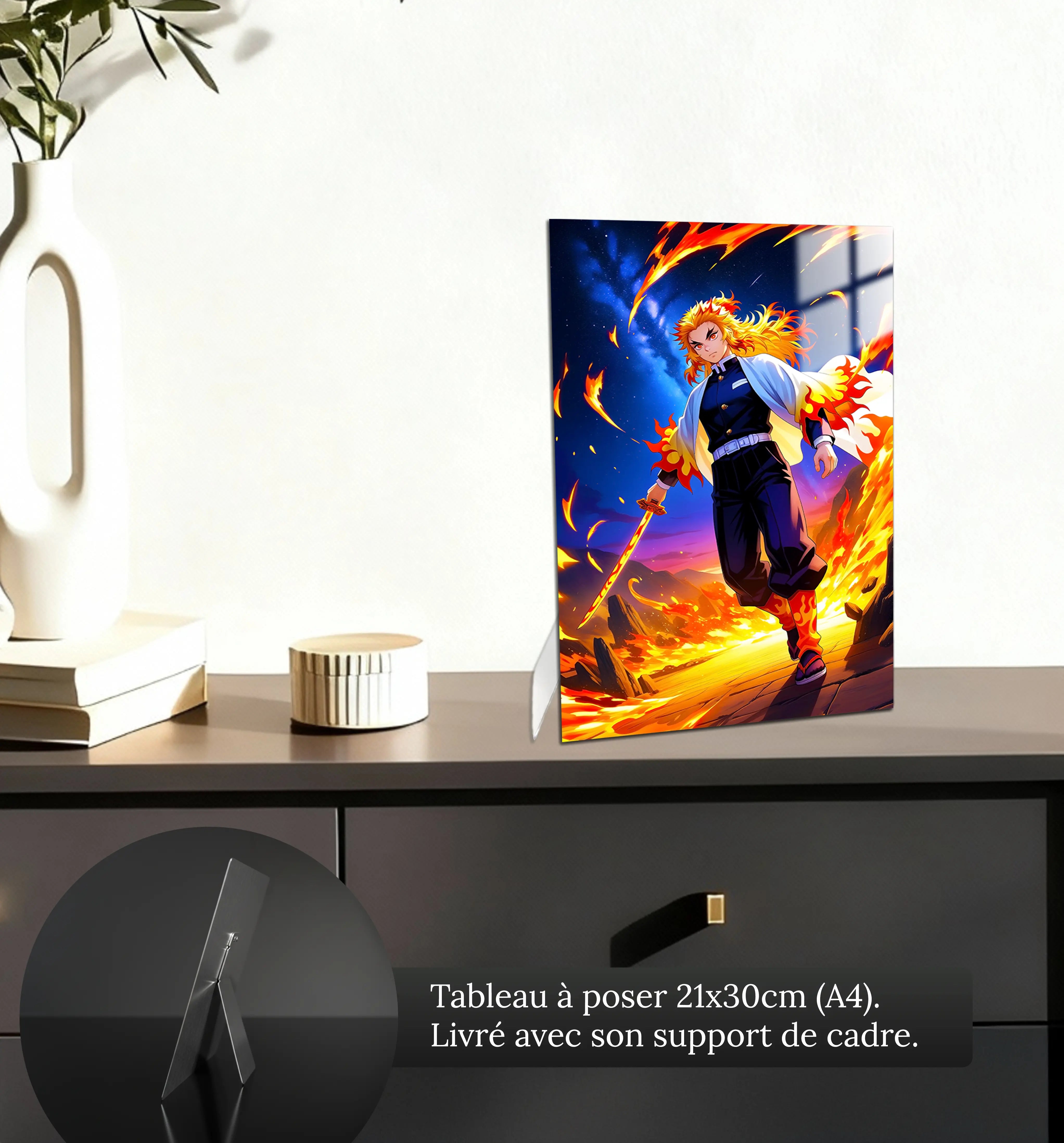 tableau-demon-slayer-rengoku-petit-format-a-poser-sur-meuble | DreamWay