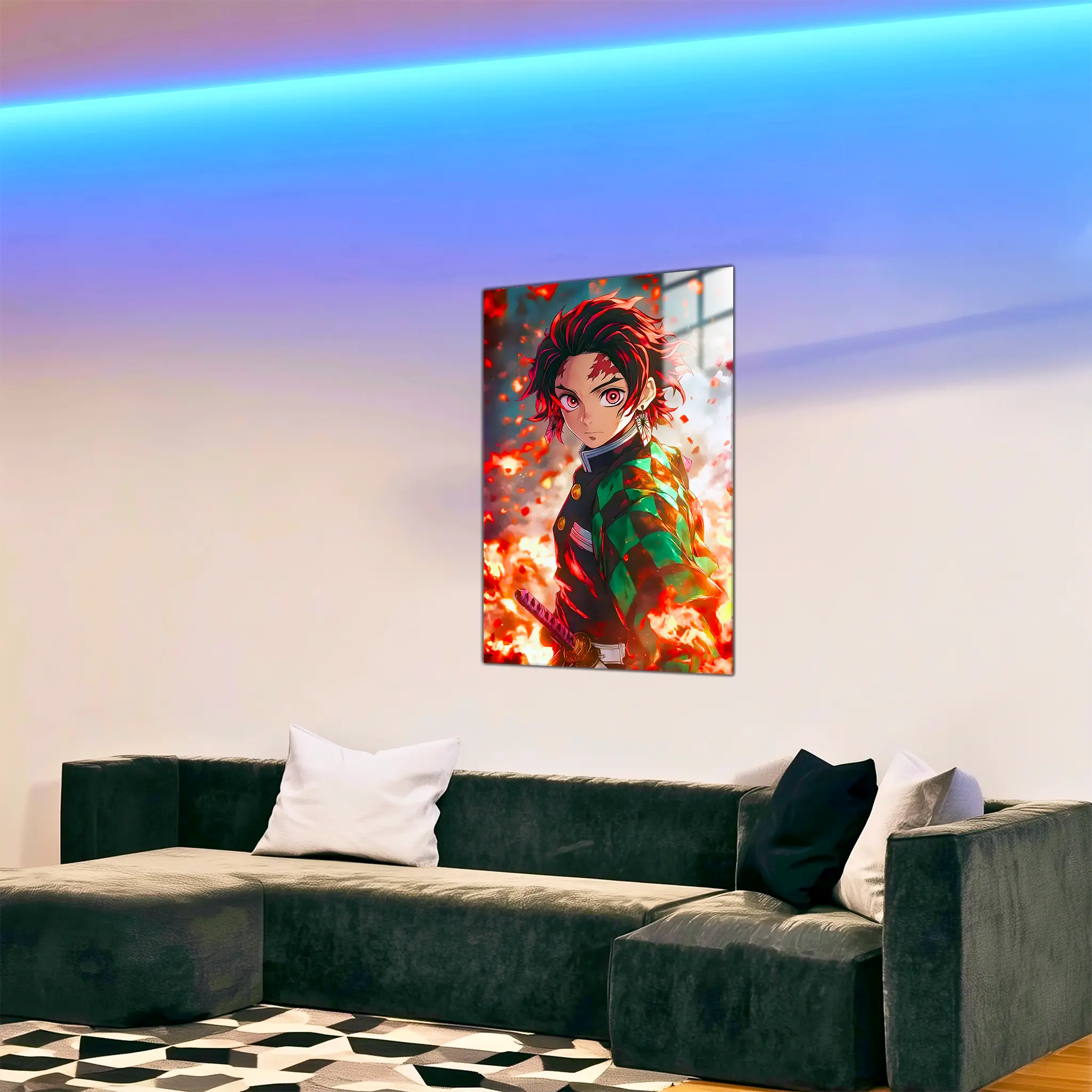tableau-demon-slayer-tanjiro-dans-le-salon | DreamWay
