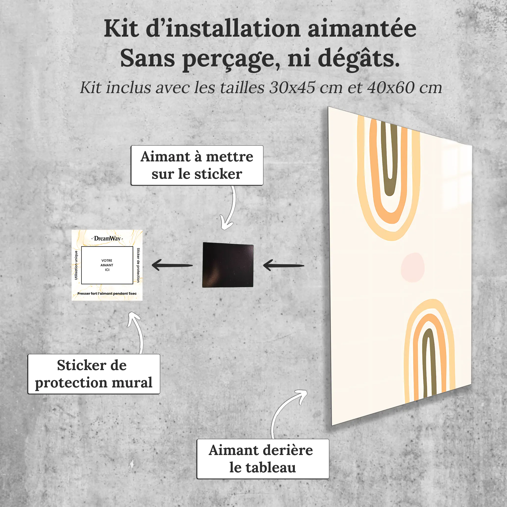 tableau-design-boheme-avec-installation-aimantee | DreamWay