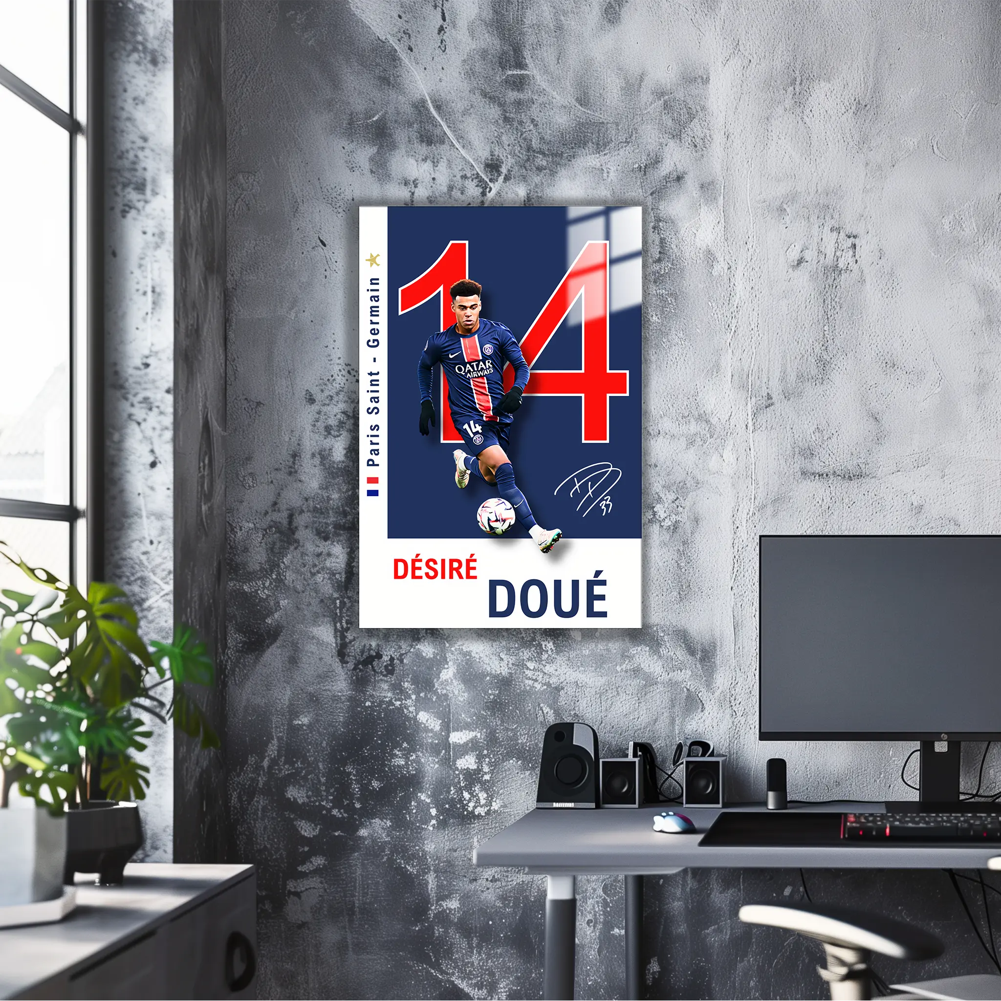 tableau-desire-doue-psg-dans-le-bureau | DreamWay