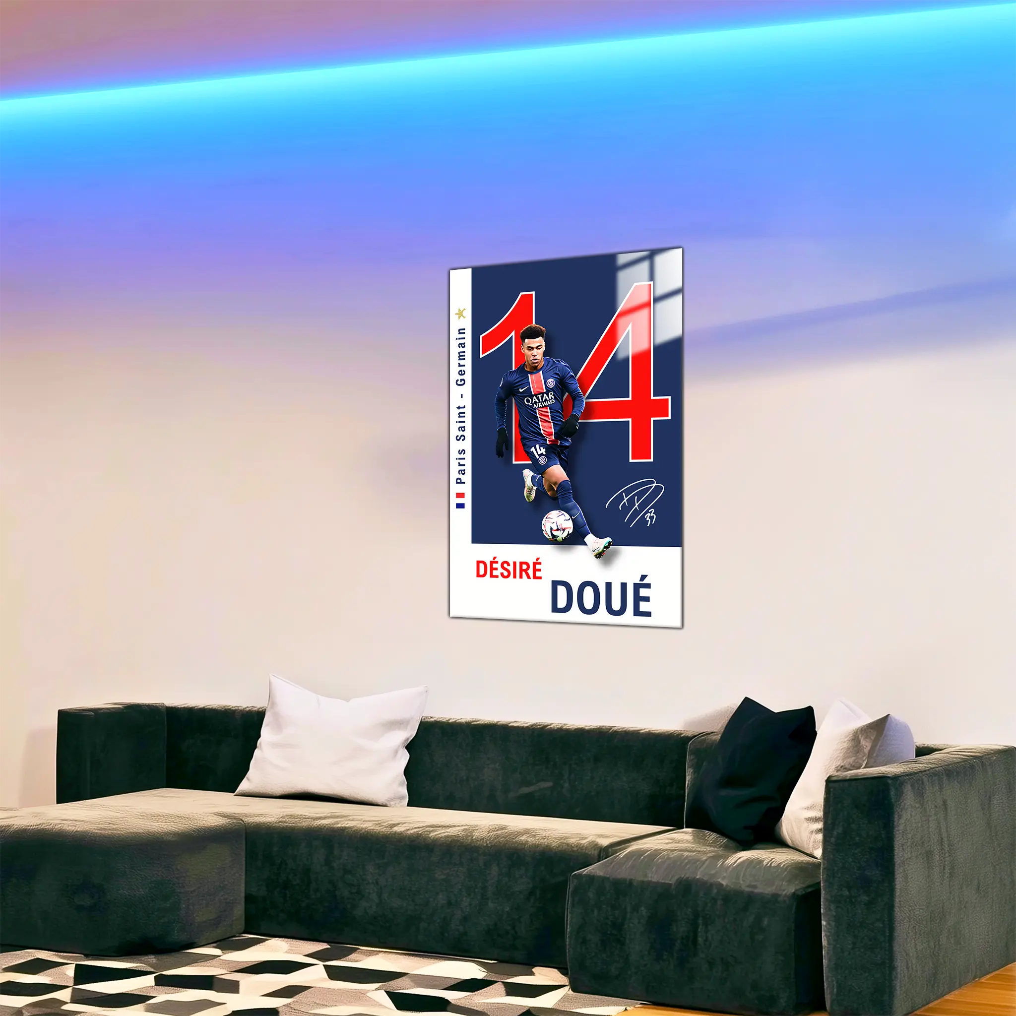 tableau-desire-doue-psg-dans-le-salon | DreamWay