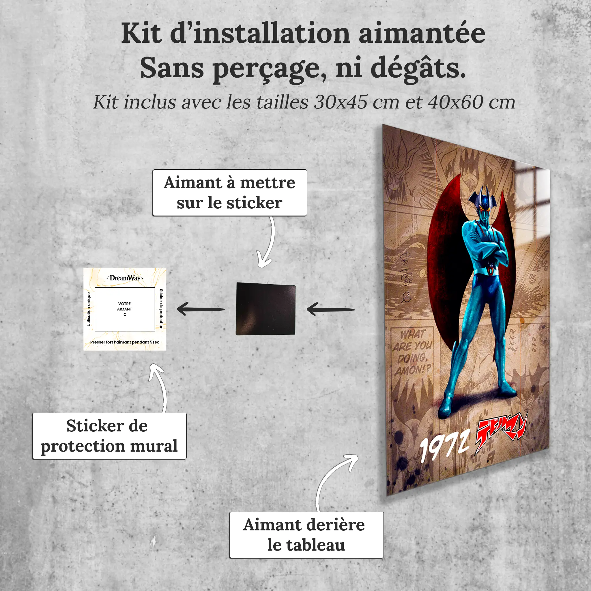 tableau-devilman-1972-bd-avec-installation-aimantee | DreamWay