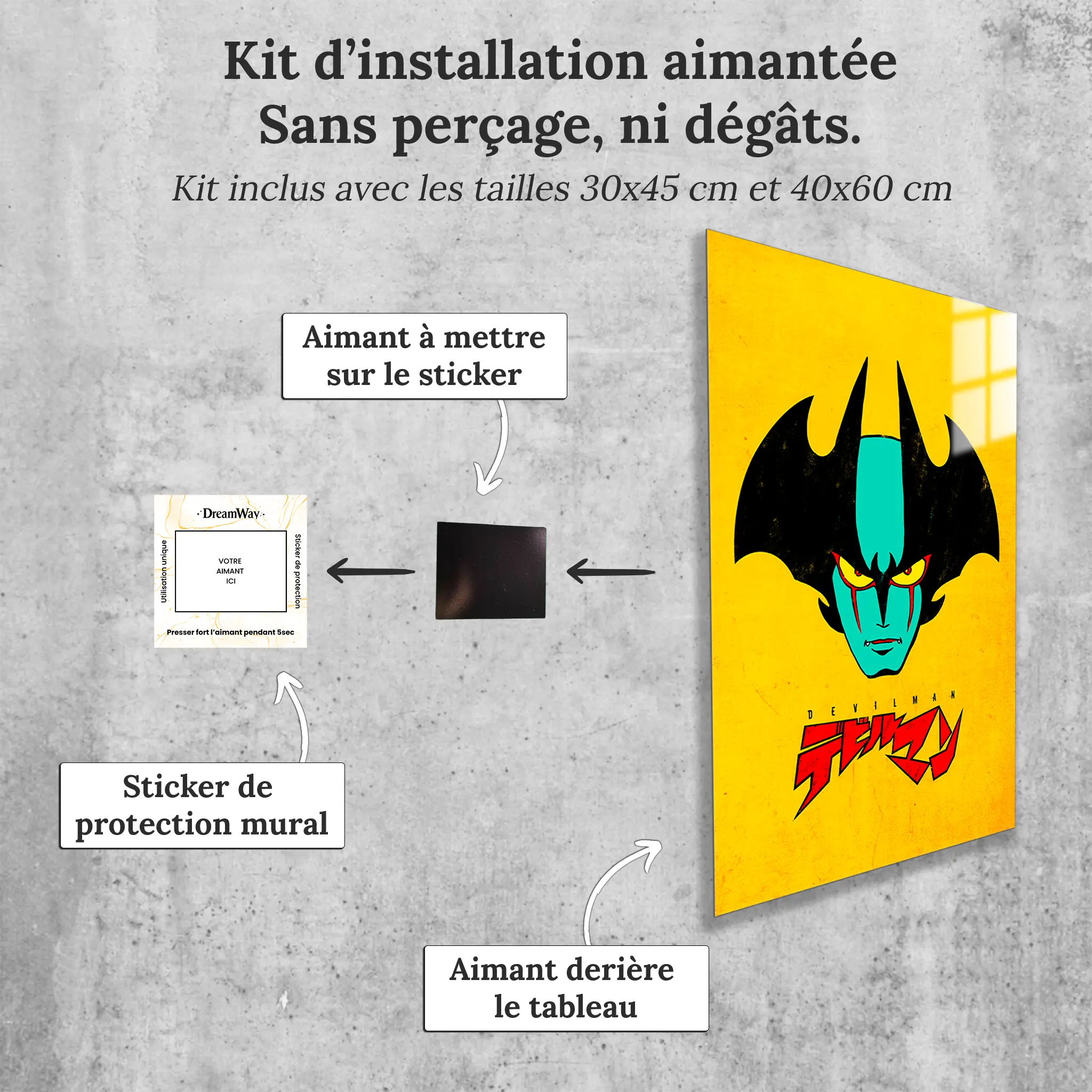 tableau-devilman-affiche-avec-installation-aimantee | DreamWay
