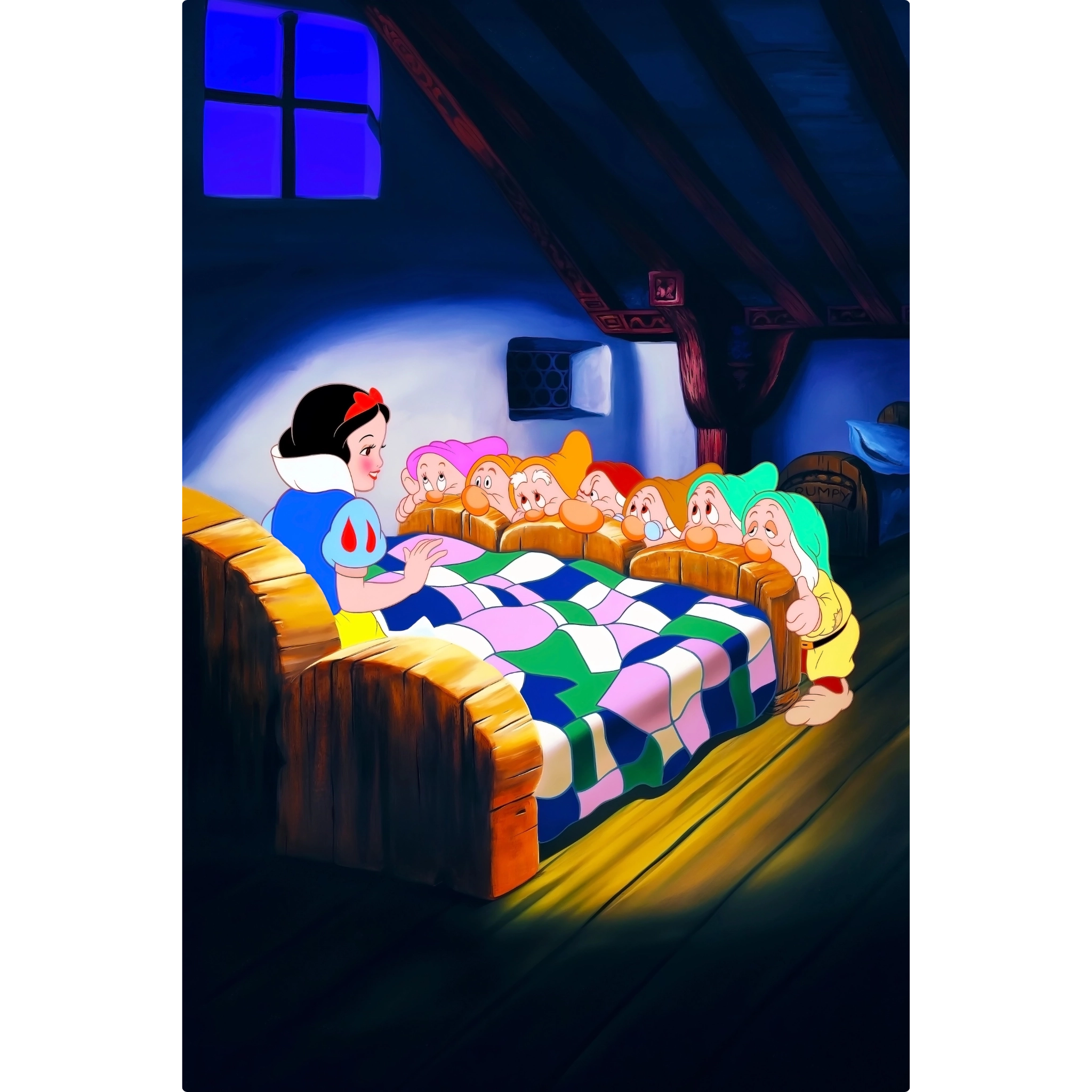 tableau-disney-blanche-neige-et-les-sept-nains-scene-reveille | DreamWay
