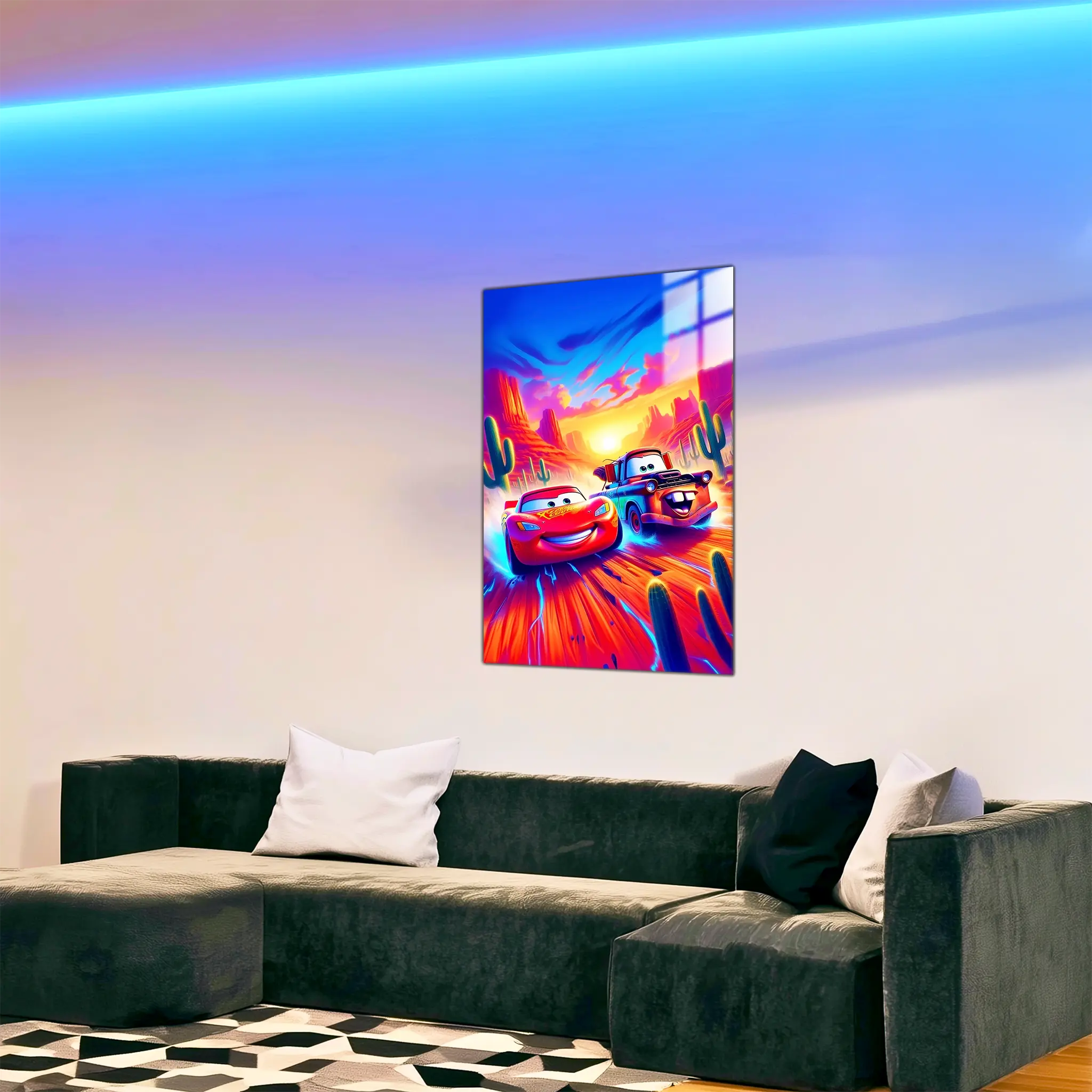 tableau-disney-cars-mcqueen-et-martin-dans-le-salon | DreamWay