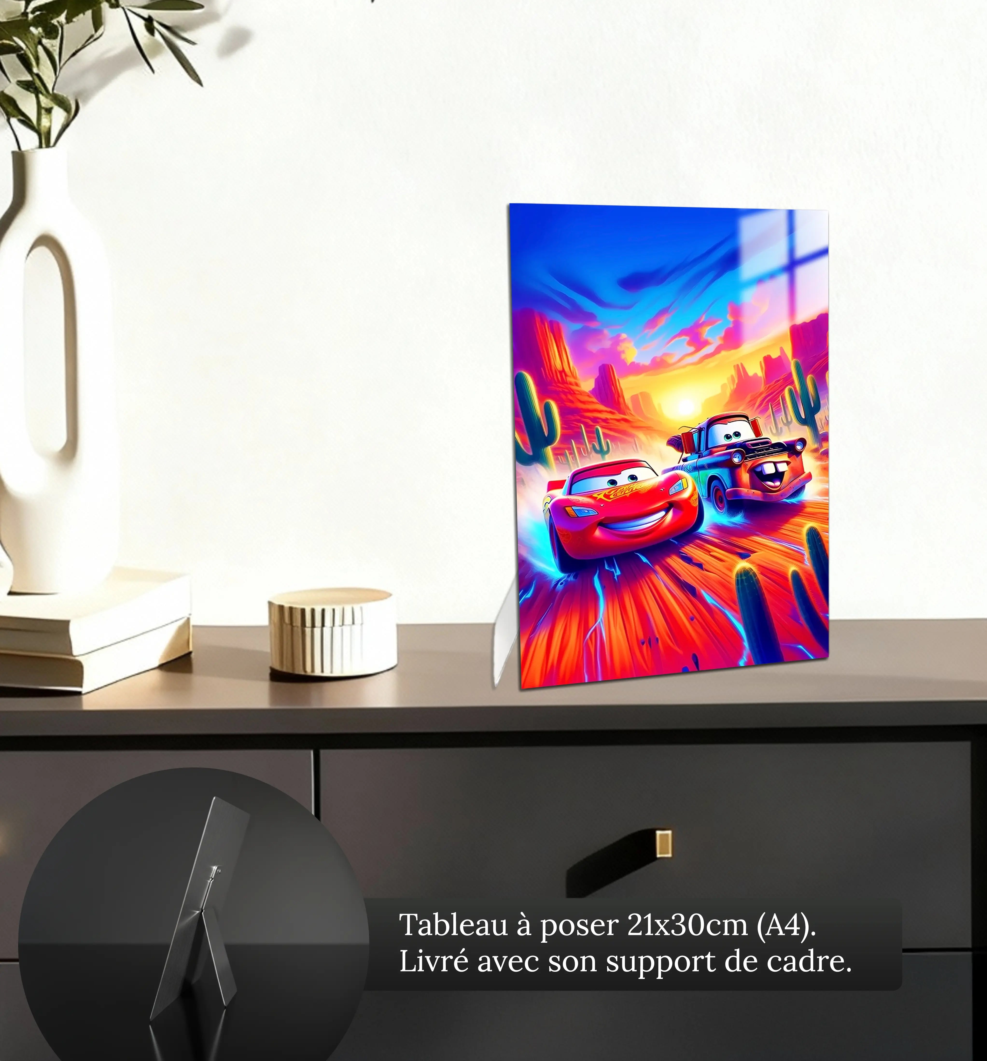 tableau-disney-cars-mcqueen-et-martin-petit-format-a-poser-sur-meuble | DreamWay