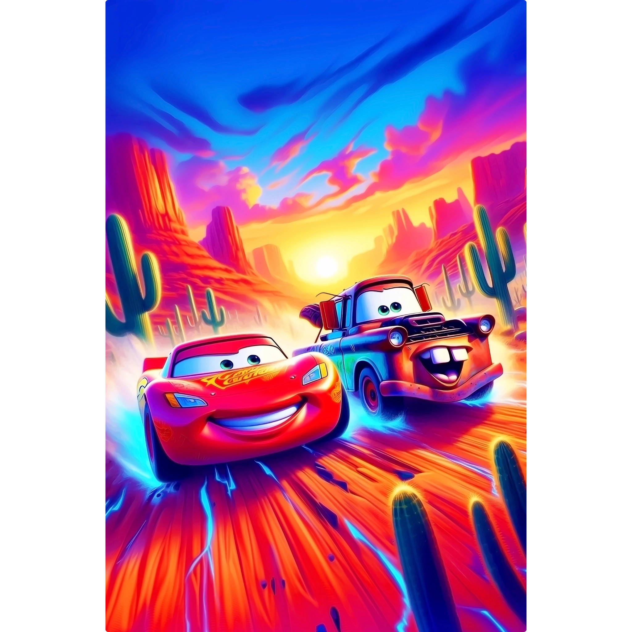 tableau-disney-cars-mcqueen-et-martin | DreamWay