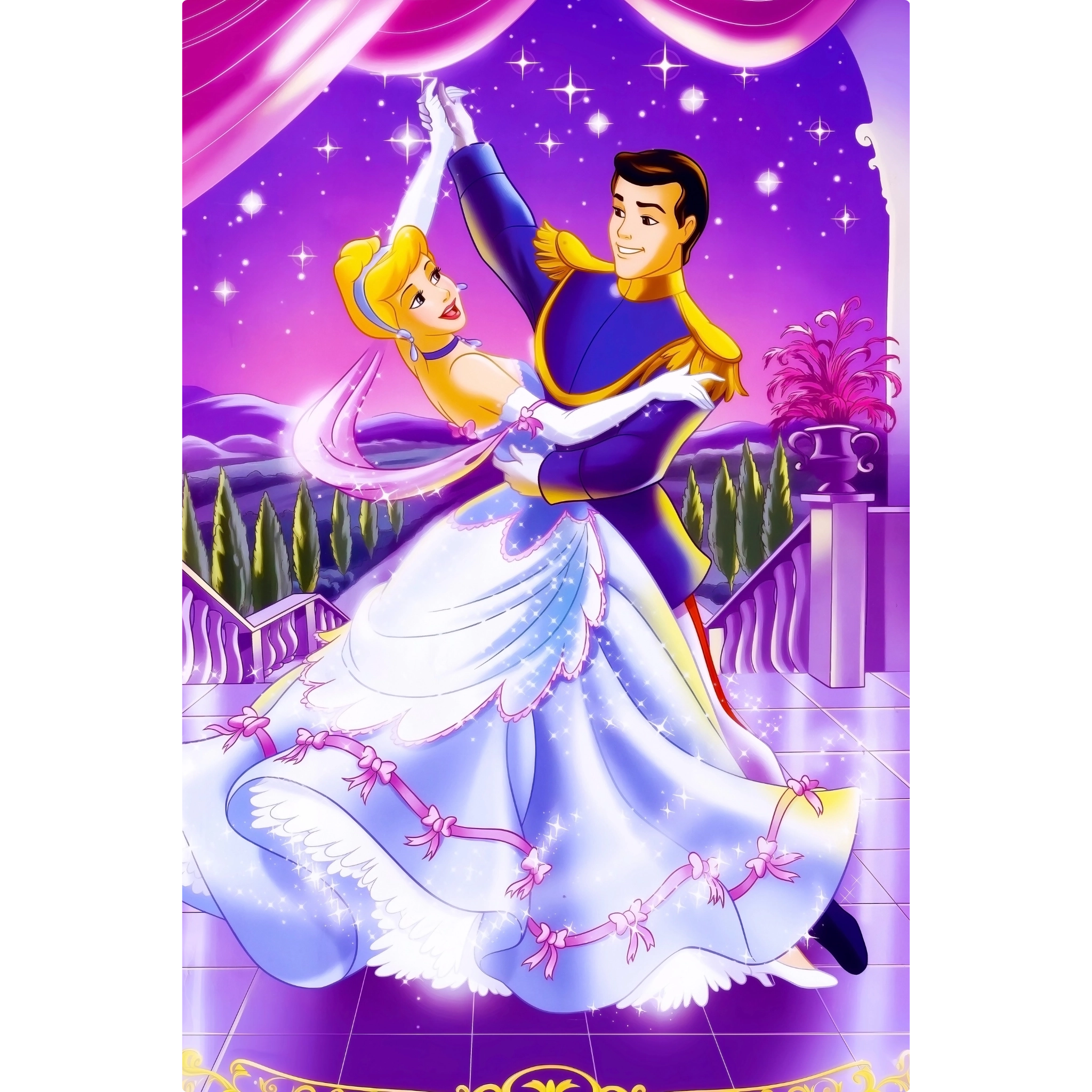 tableau-disney-cendrillon-prince-chateau-danse-romantique | DreamWay