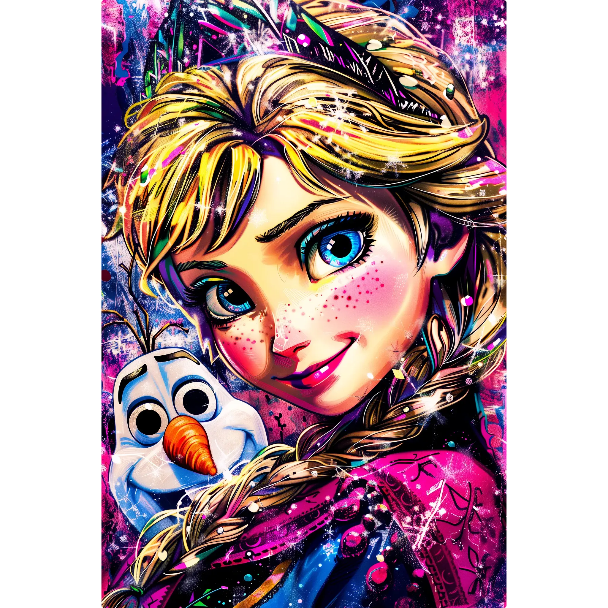 Tableau Disney Elsa et Olaf