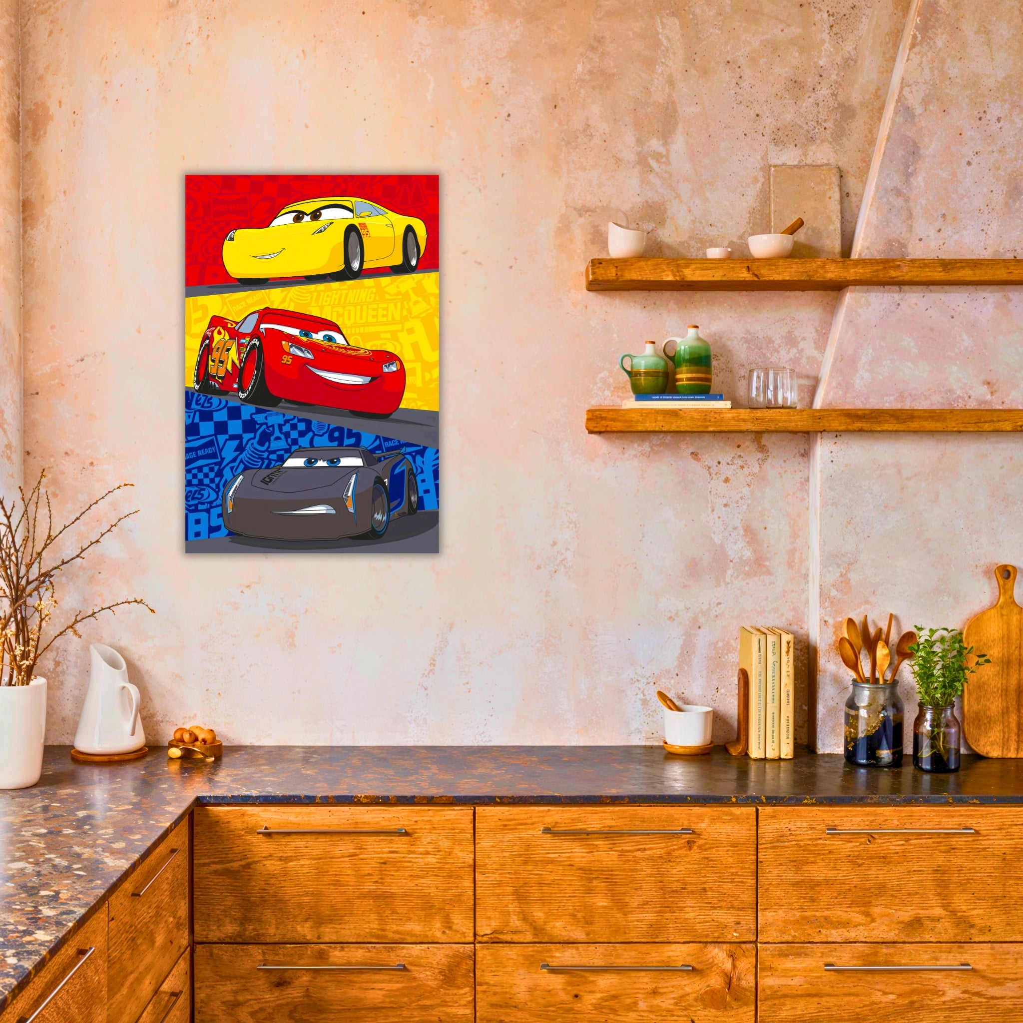 Tableau Cars Flash Mcqueen Adversaire