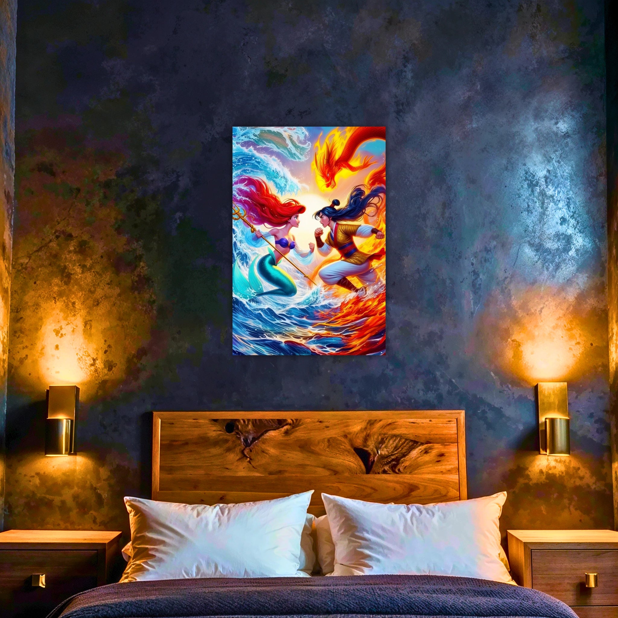 Tableau La Petite Sirène Ariel Et Mulan