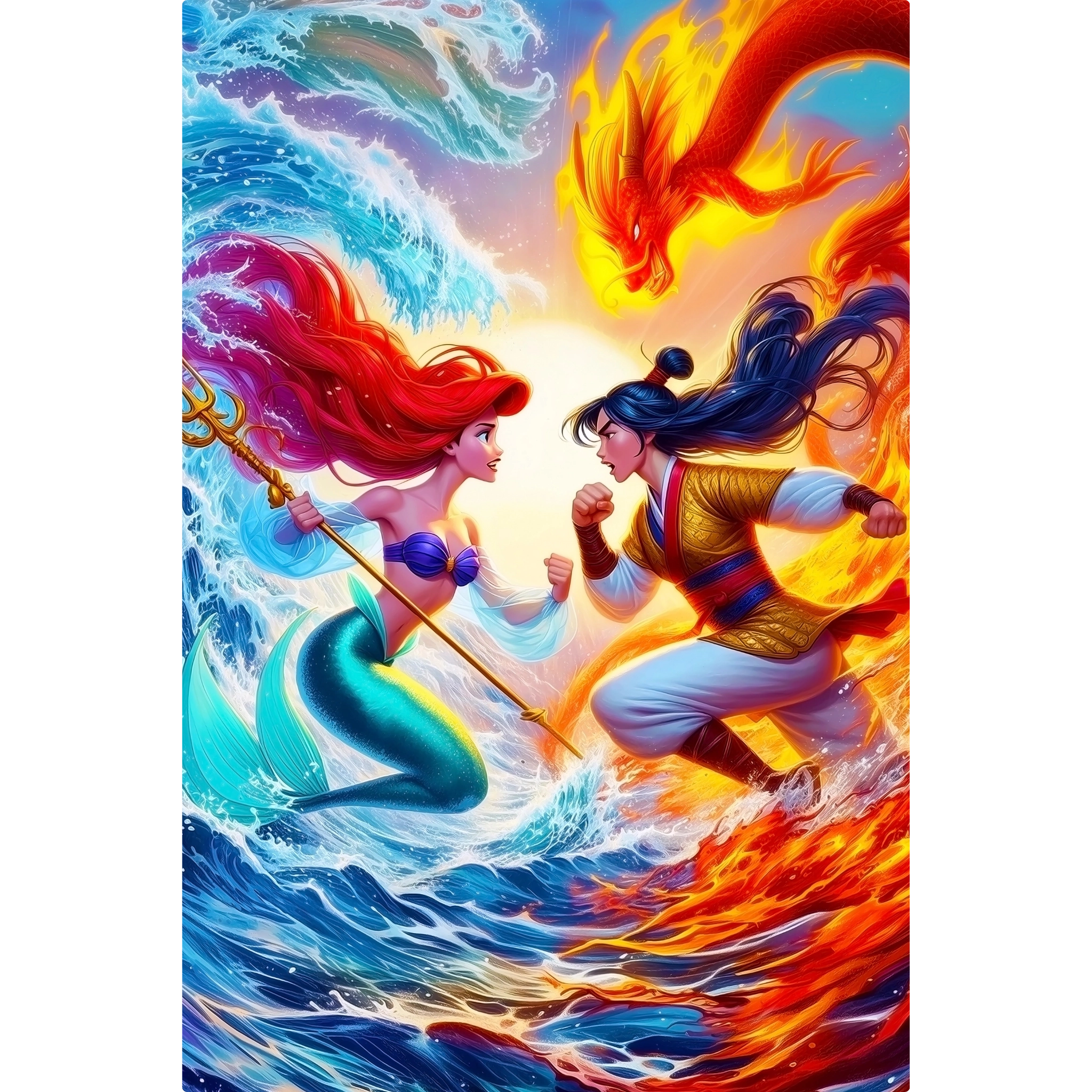 Tableau La Petite Sirène Ariel Et Mulan