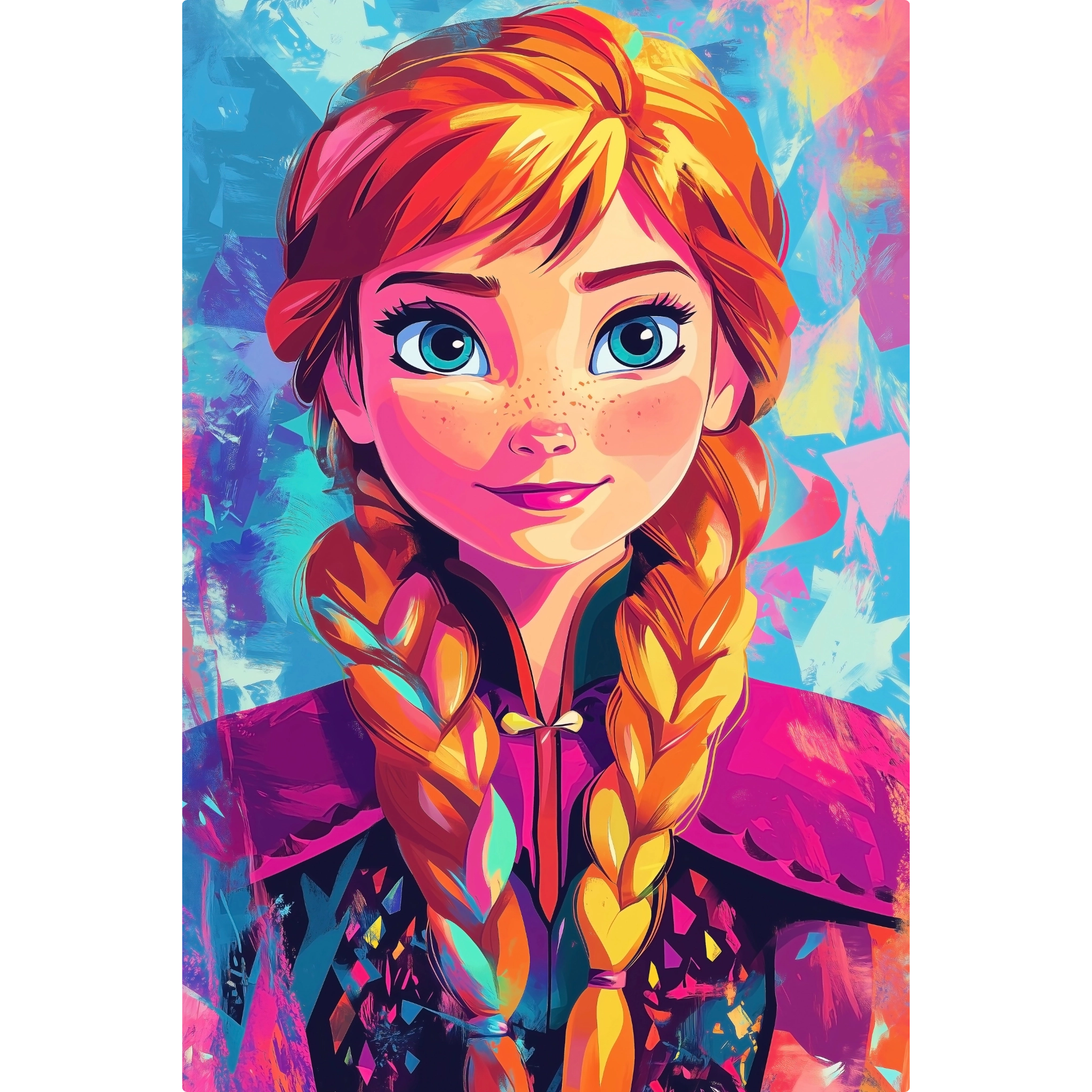 Tableau La Reine Des Neiges Anne Pop Art